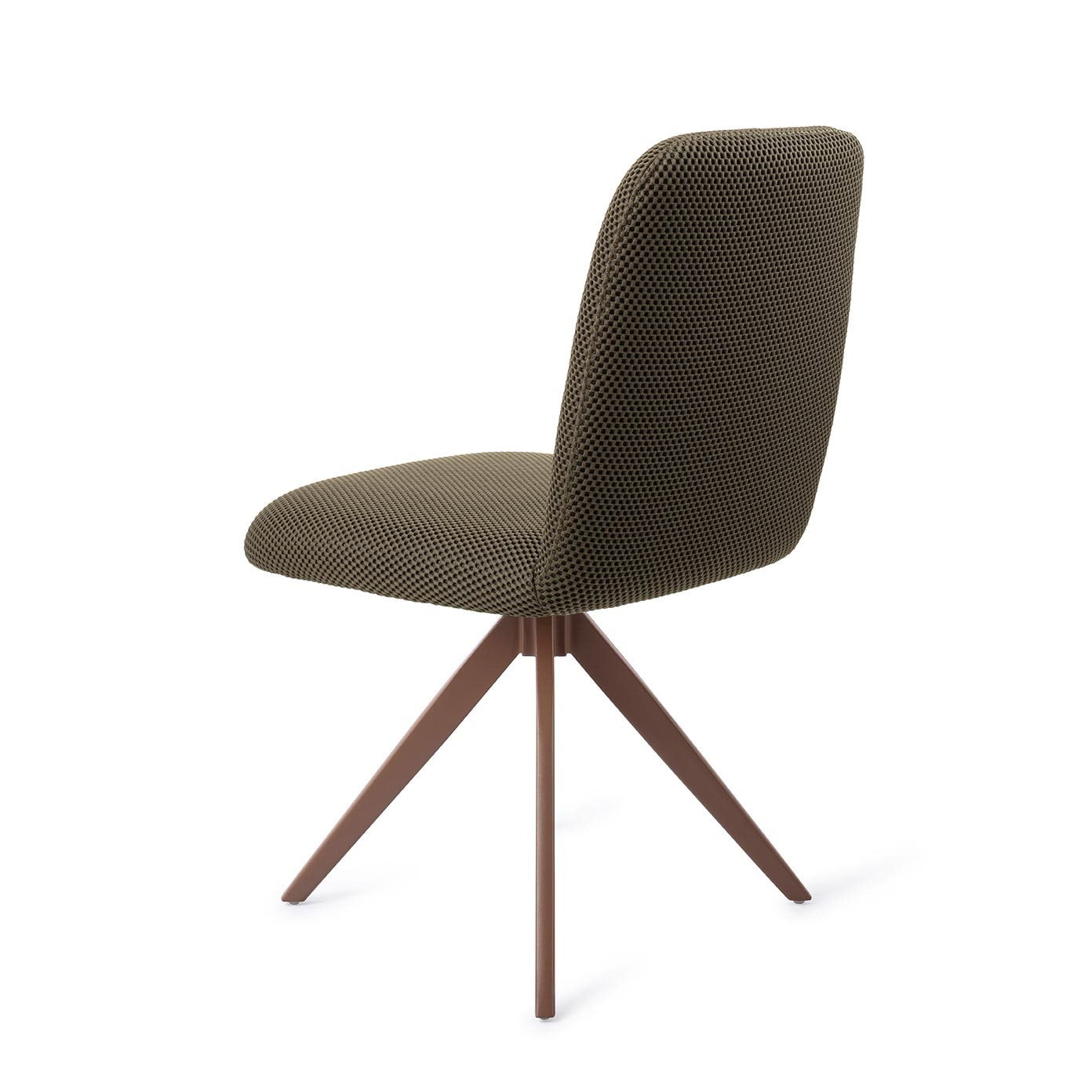 Jesper Home Draaibare Eetkamerstoel 'Taiwa' Turn Brown, kleur Jungle Jewel