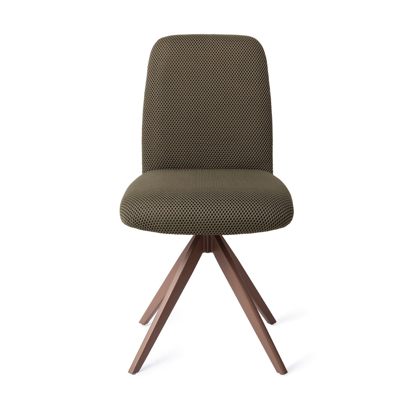 Jesper Home Draaibare Eetkamerstoel 'Taiwa' Turn Brown, kleur Jungle Jewel