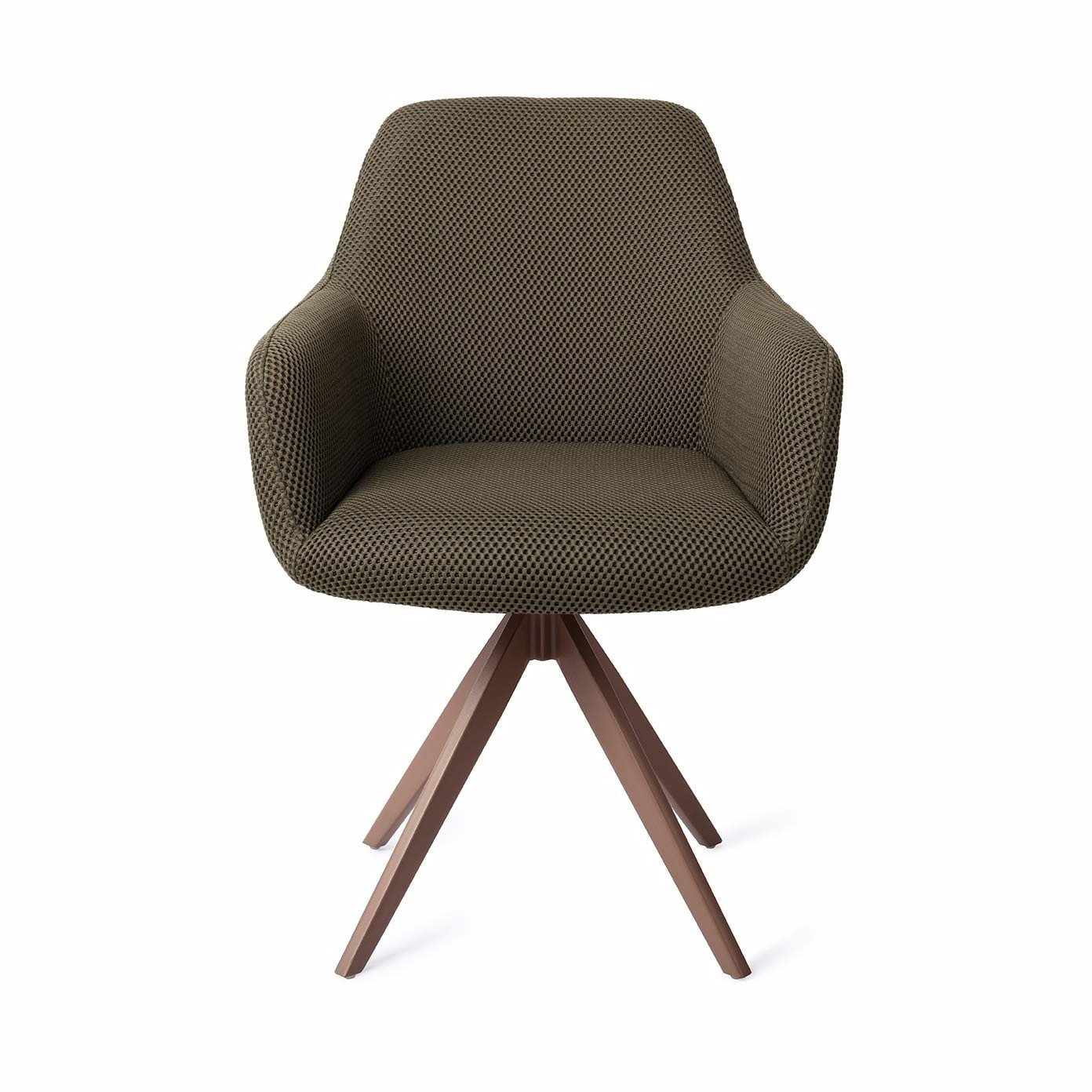 Jesper Home Eetkamerstoel 'Hiroo' Draaibaar, Turn Brown, kleur Jungle Jewel