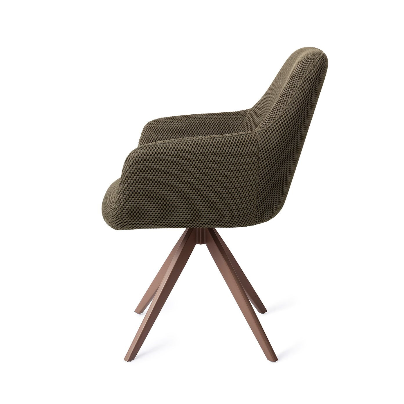 Jesper Home Eetkamerstoel 'Hiroo' Draaibaar, Turn Brown, kleur Jungle Jewel