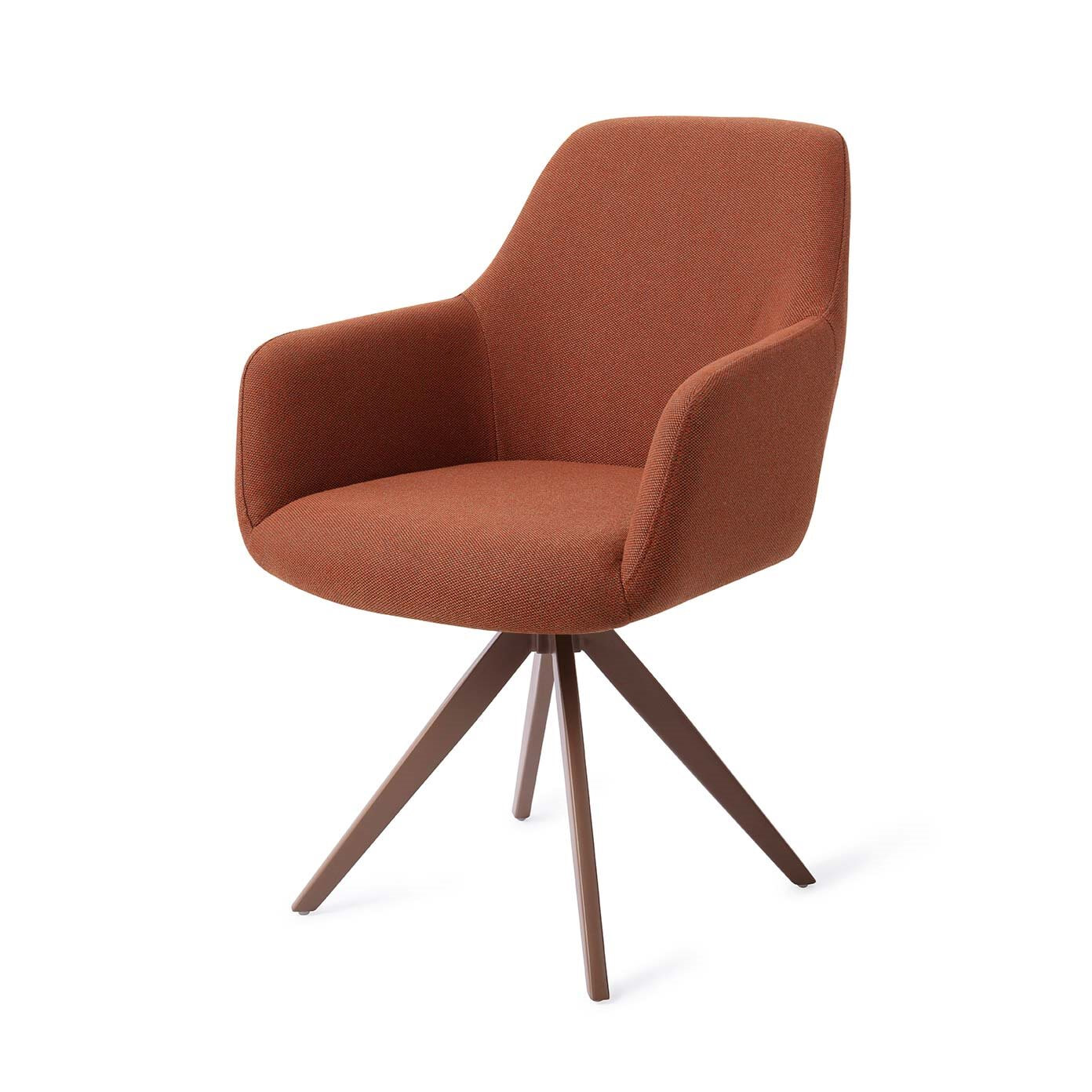 Jesper Home Draaibare Eetkamerstoel Hiroo Turn Brown - Hearth Harmony
