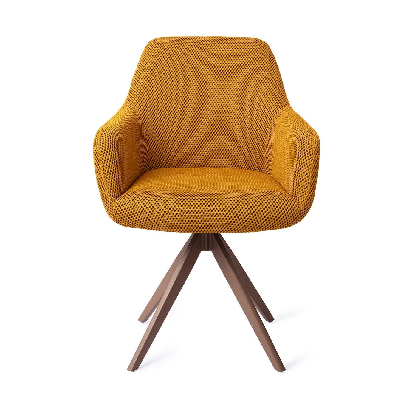 Jesper Home Draaibare Eetkamerstoel 'Hiroo' Turn Brown, kleur Groovy Garam