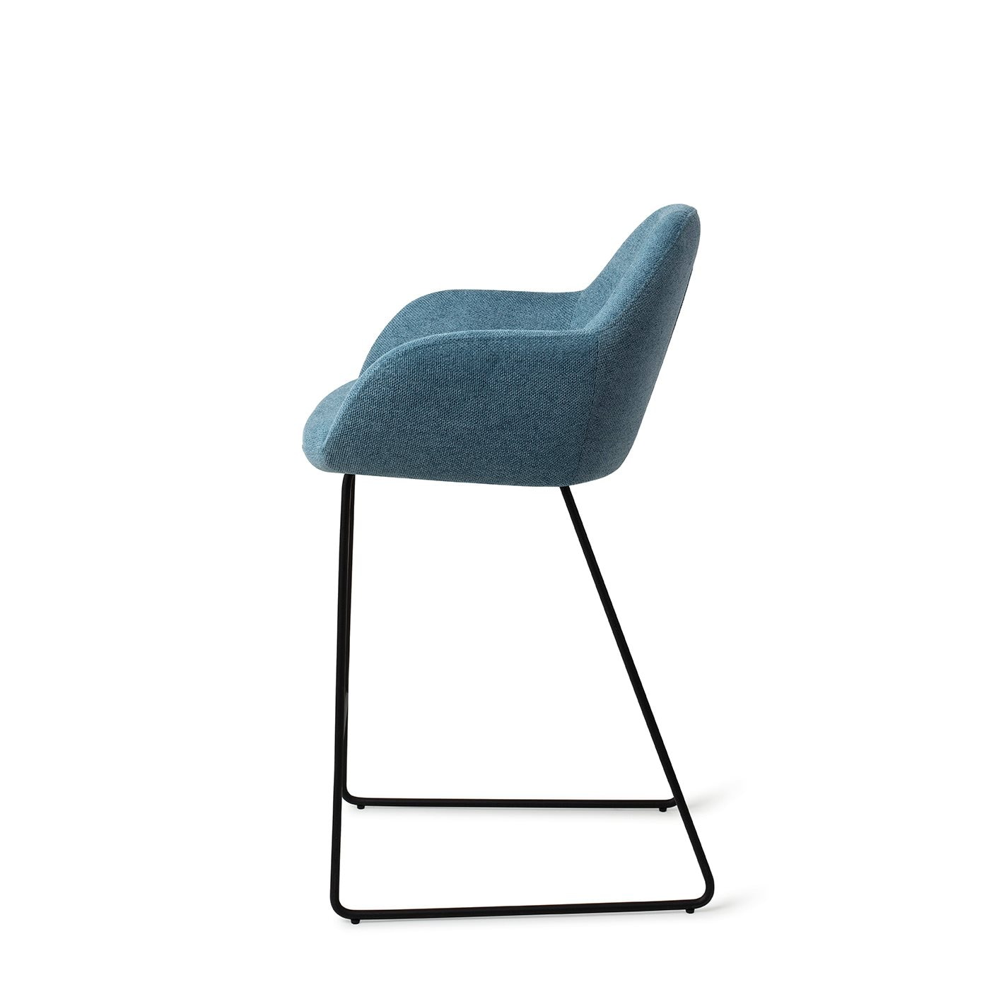 Jesper Home Barkruk 'Kushi' Slide Black, kleur Ocean Eyes (zithoogte 67cm)