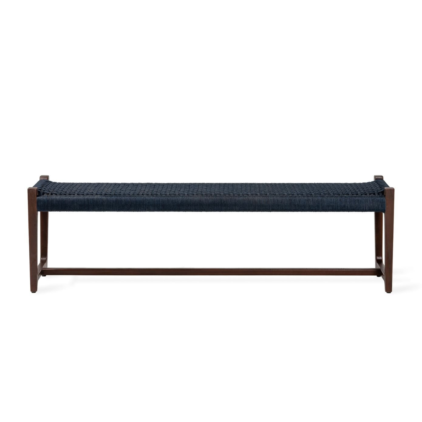 Jesper Home Bankje 'Kuwana' Espresso Teakhout, kleur Indigo