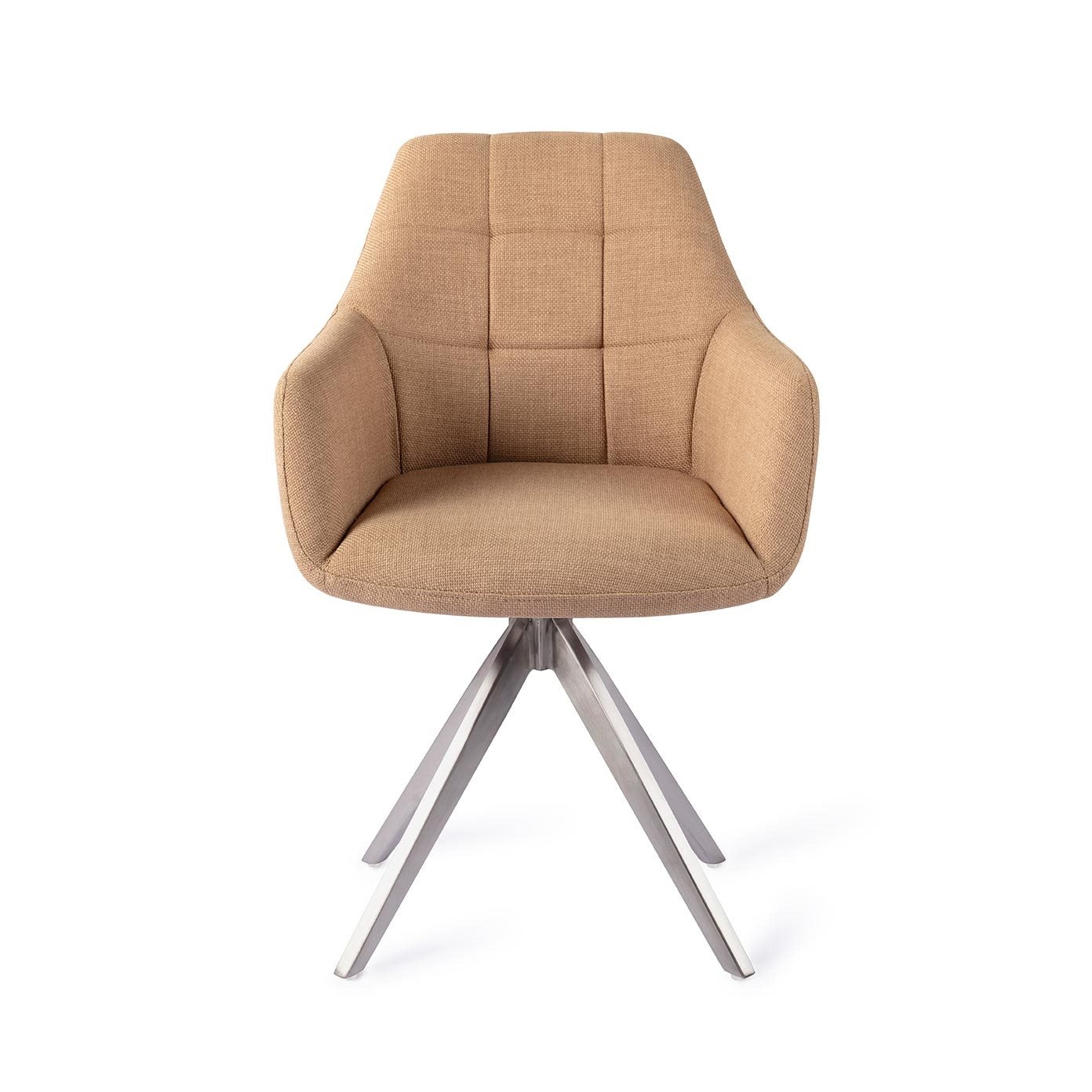 Jesper Home Draaibare Eetkamerstoel 'Noto' Turn Steel, kleur Toasted Toffee