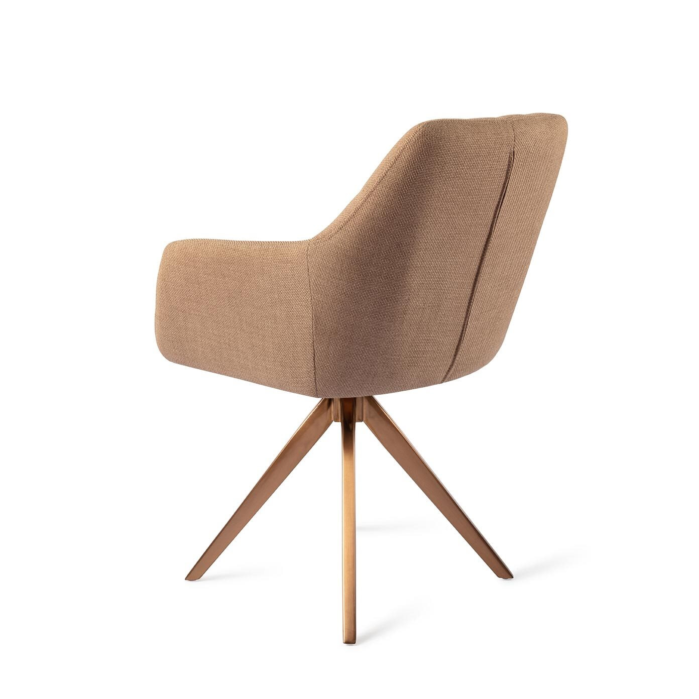 Jesper Home Draaibare Eetkamerstoel 'Noto' Turn Rose, kleur Toasted Toffee
