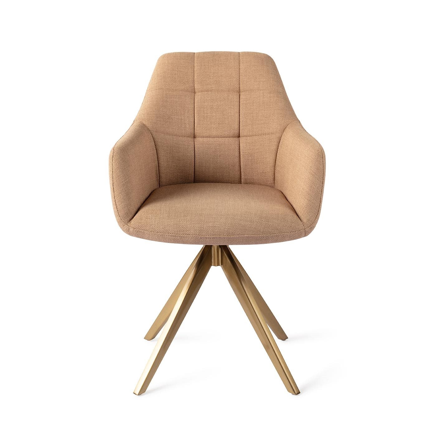 Jesper Home Draaibare Eetkamerstoel 'Noto' Turn Gold, kleur Toasted Toffee