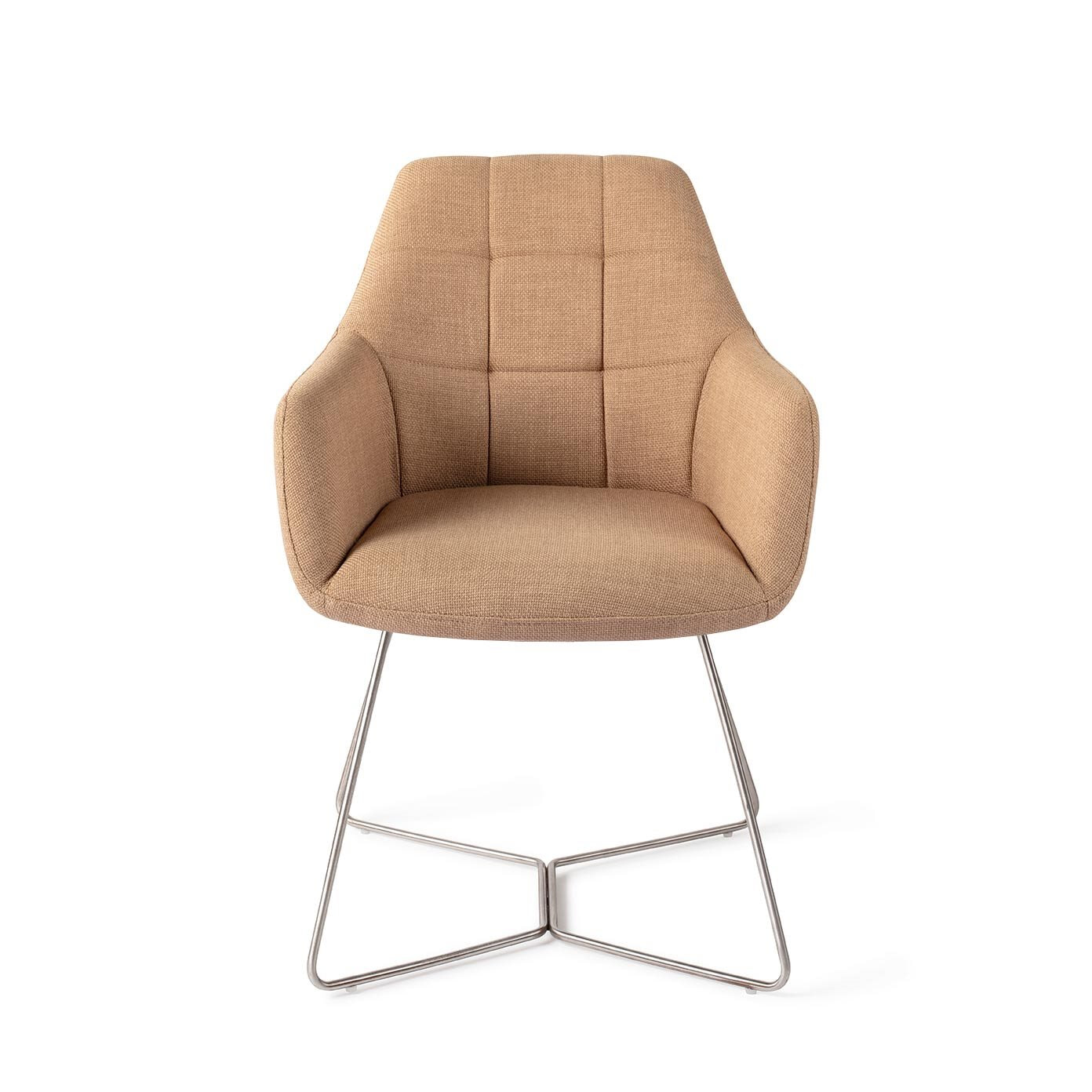Jesper Home Eetkamerstoel 'Noto' Beehive Steel, kleur Toasted Toffee