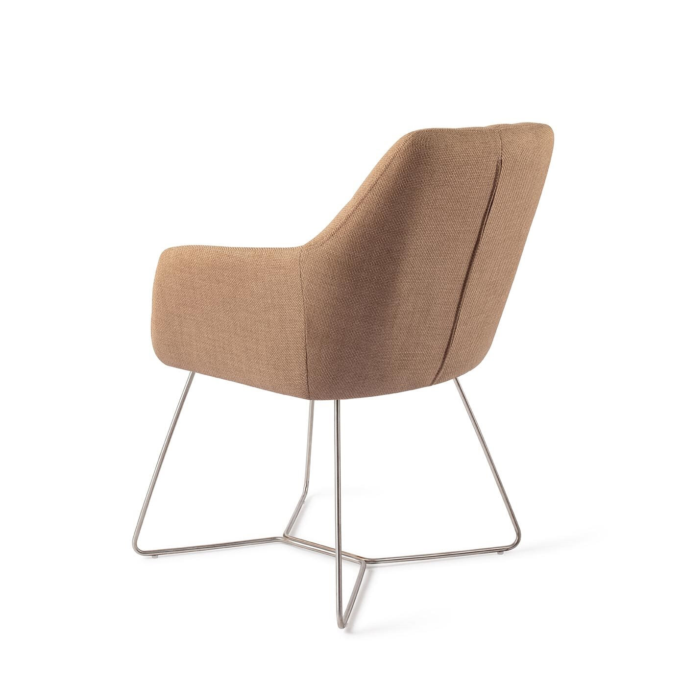 Jesper Home Eetkamerstoel 'Noto' Beehive Steel, kleur Toasted Toffee