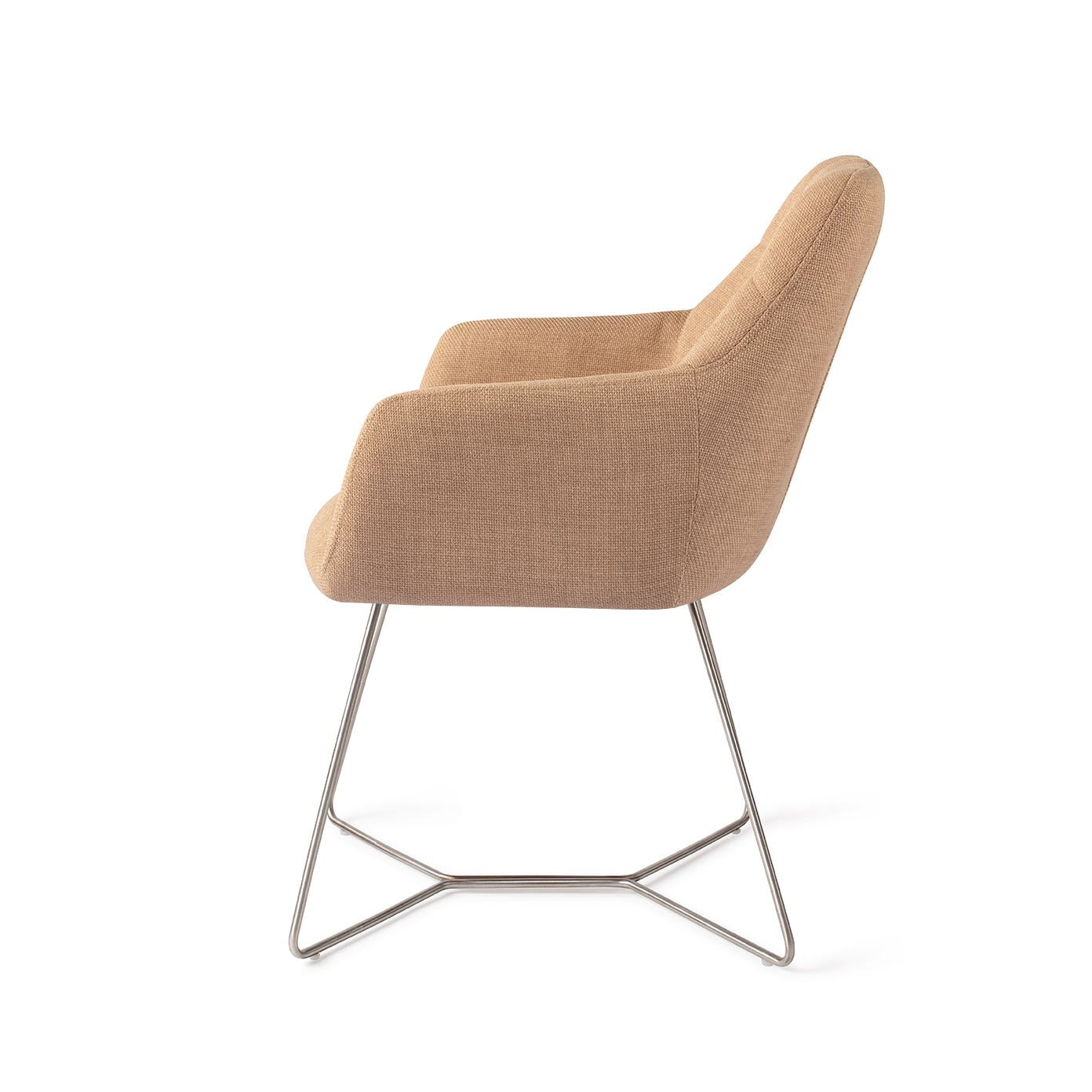 Jesper Home Eetkamerstoel 'Noto' Beehive Steel, kleur Toasted Toffee