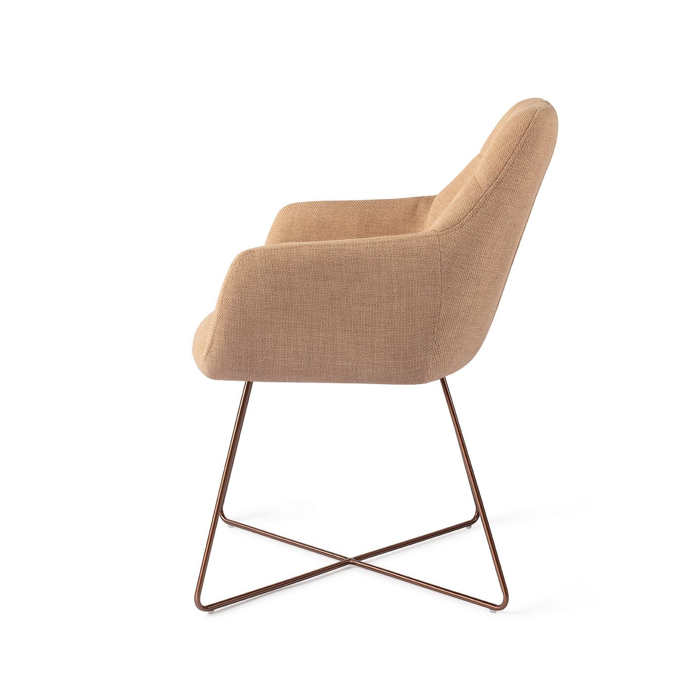 Jesper Home Eetkamerstoel 'Noto' Cross Rose, kleur Toasted Toffee