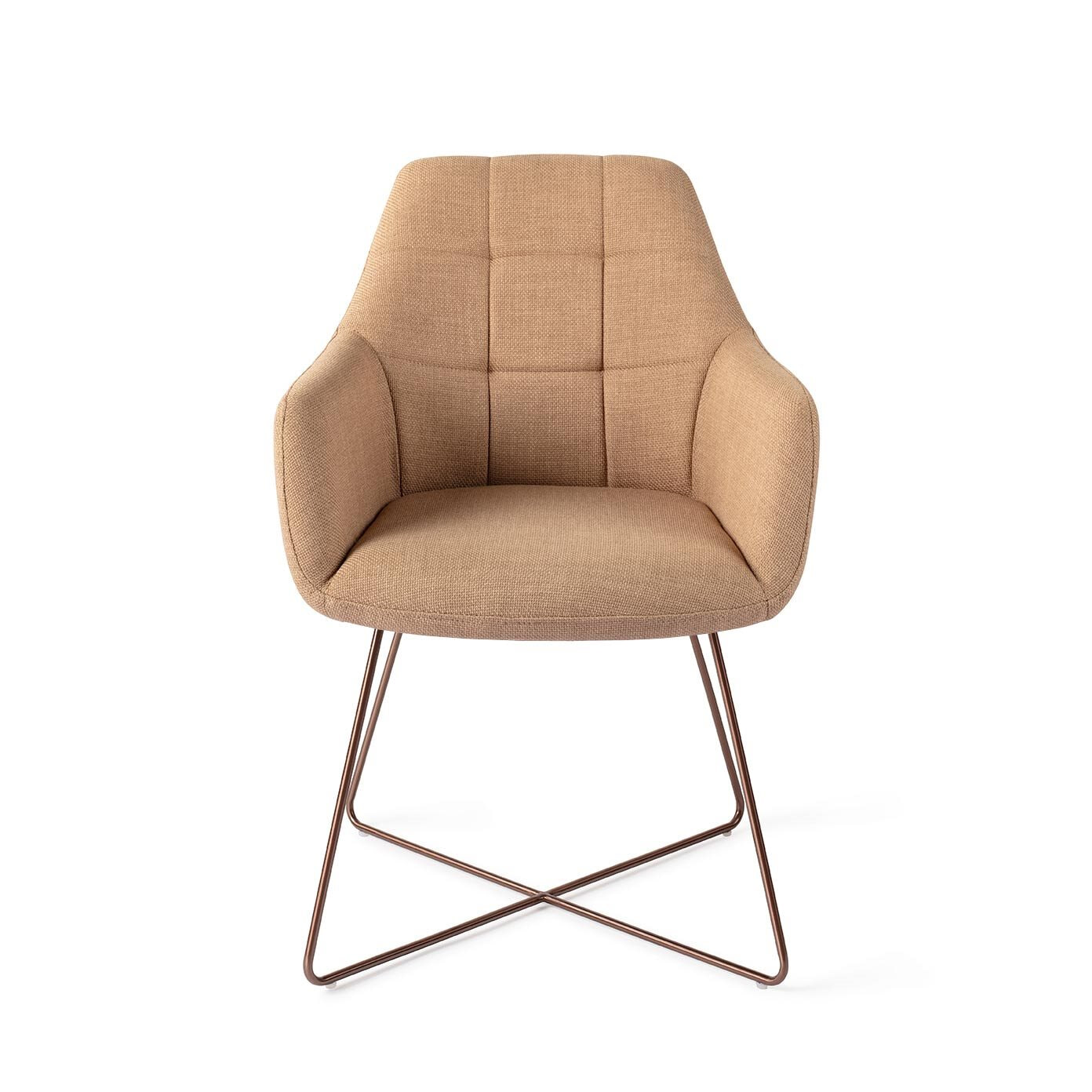 Jesper Home Eetkamerstoel 'Noto' Cross Rose, kleur Toasted Toffee