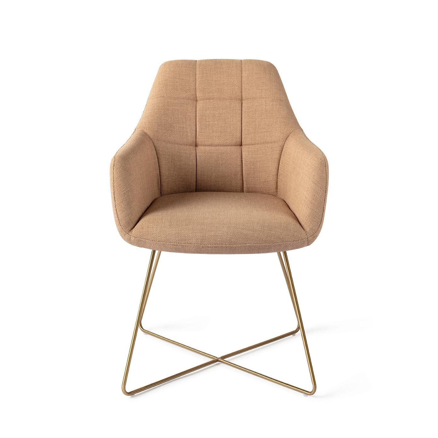 Jesper Home Eetkamerstoel 'Noto' Cross Gold, kleur Toasted Toffee