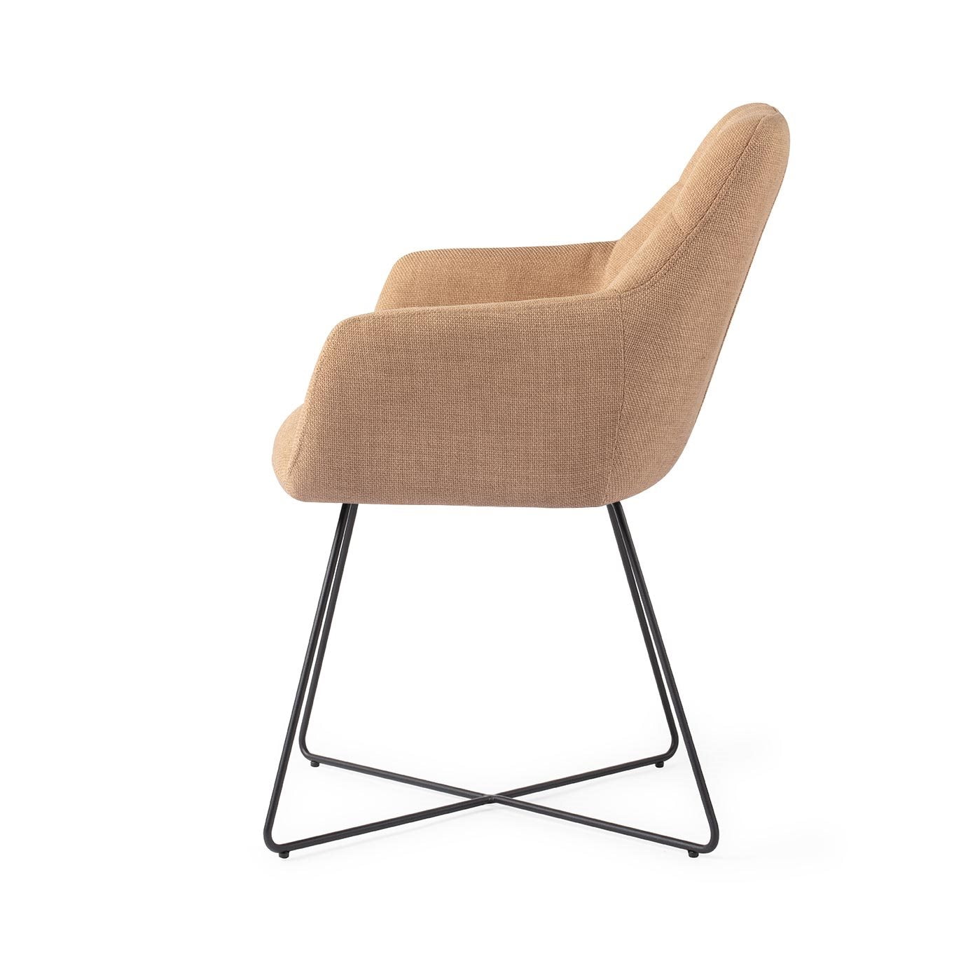 Jesper Home Eetkamerstoel 'Noto' Cross Black, kleur Toasted Toffee