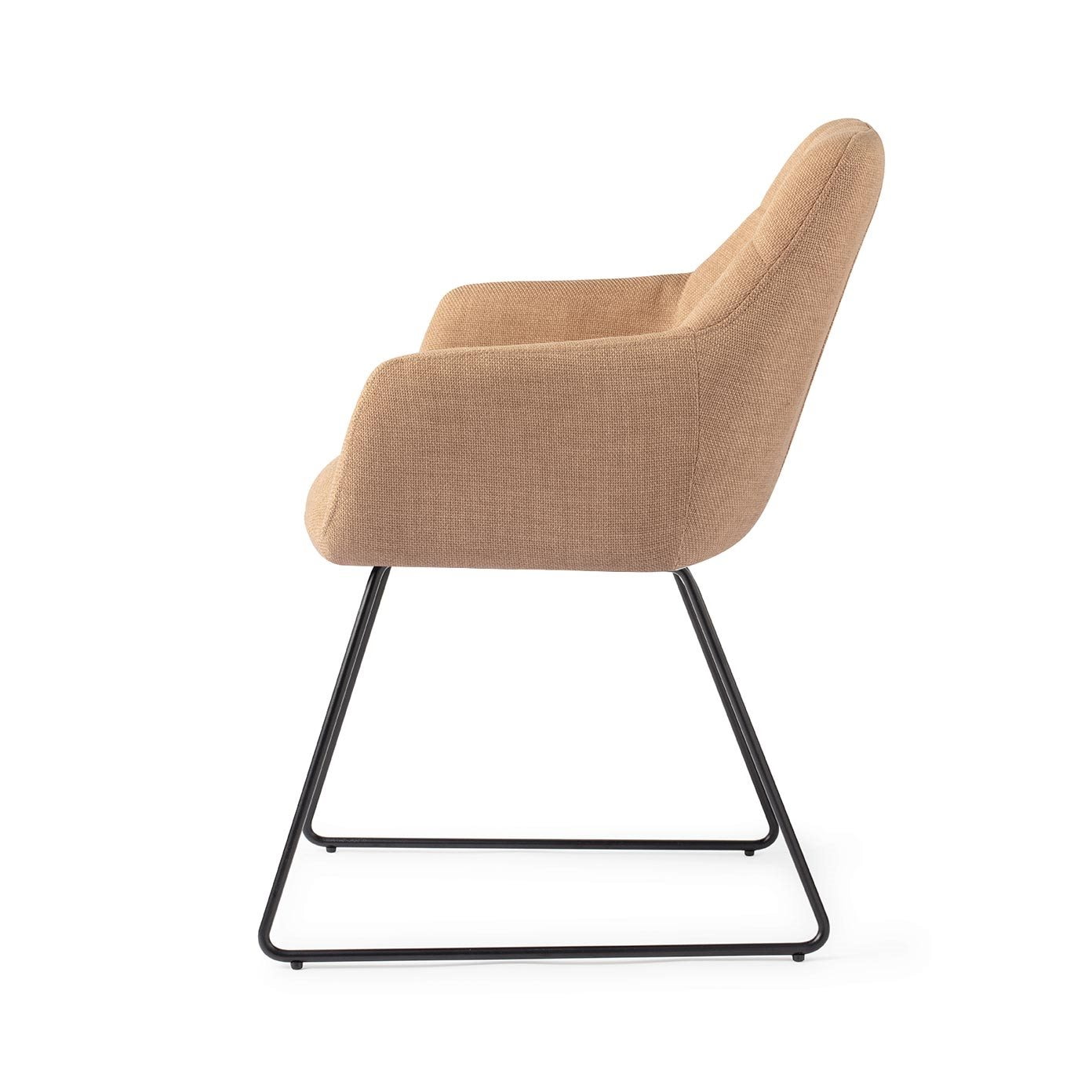 Jesper Home Eetkamerstoel 'Noto' Slide Black, kleur Toasted Toffee