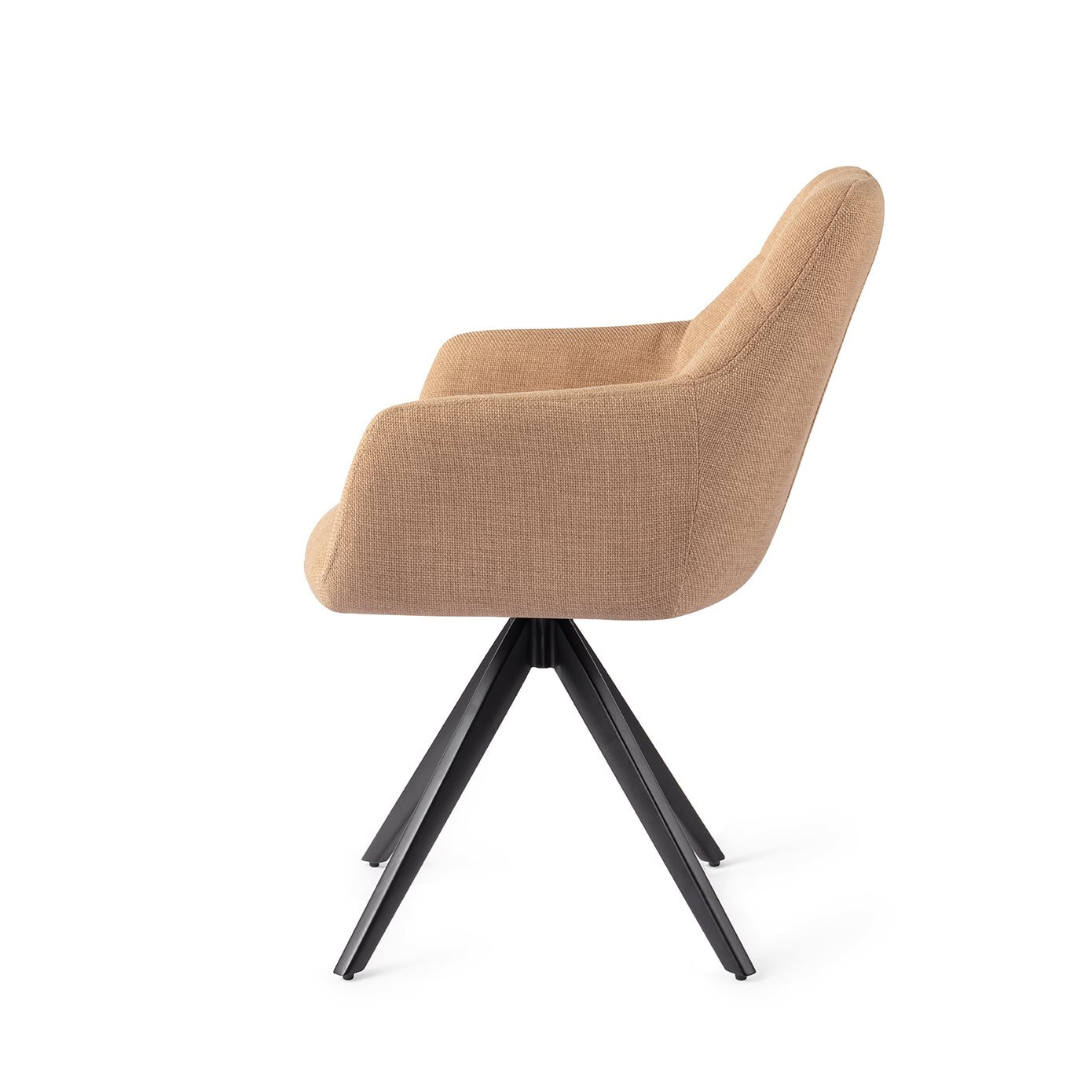 Jesper Home Draaibare Eetkamerstoel 'Noto' Turn Black, kleur Toasted Toffee