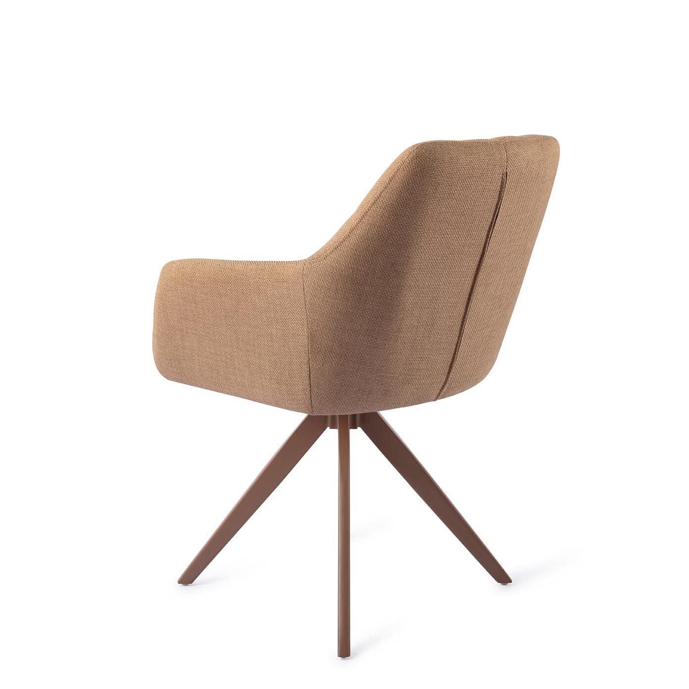 Jesper Home Draaibare Eetkamerstoel 'Noto' Turn Brown, kleur Toasted Toffee