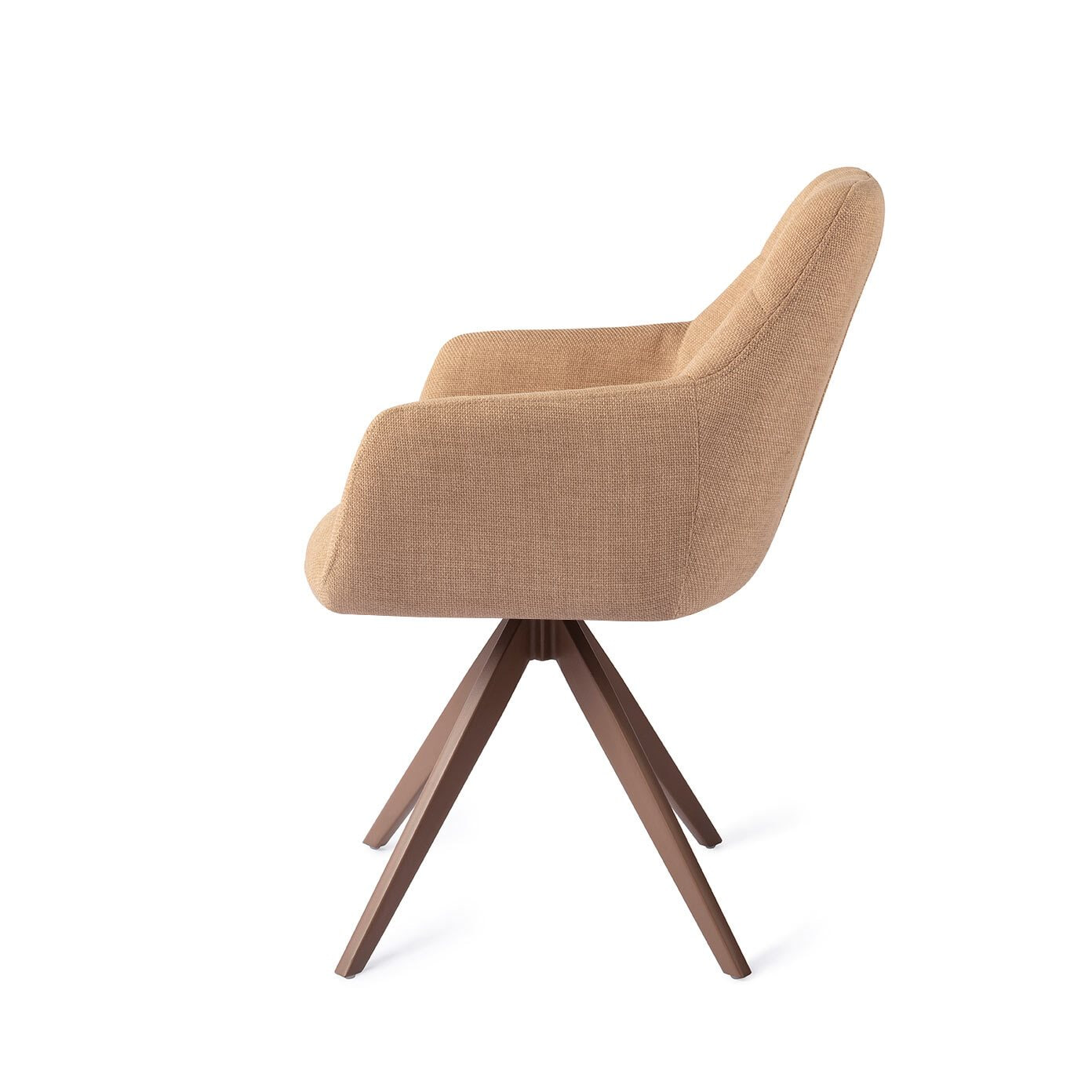 Jesper Home Draaibare Eetkamerstoel 'Noto' Turn Brown, kleur Toasted Toffee