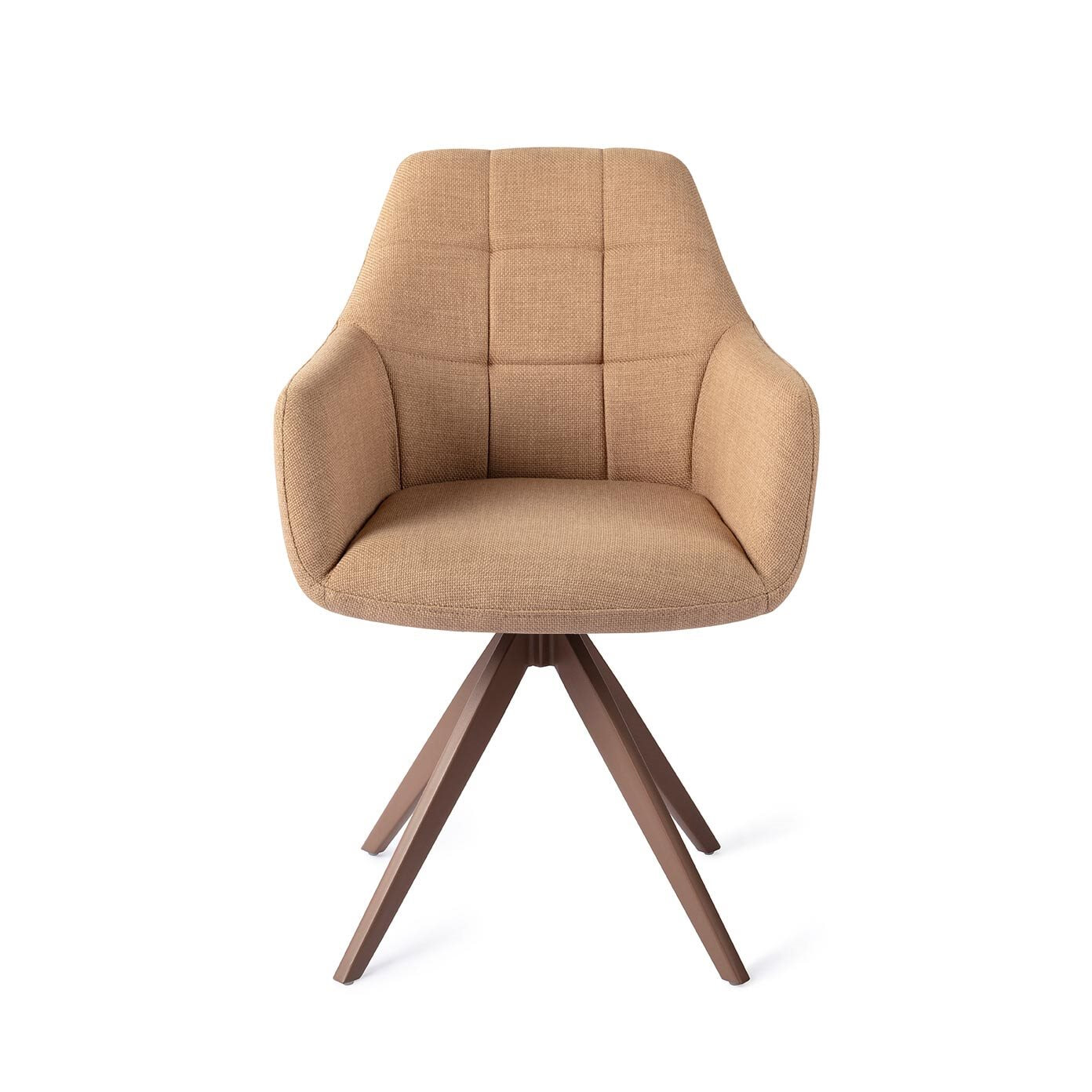 Jesper Home Draaibare Eetkamerstoel 'Noto' Turn Brown, kleur Toasted Toffee