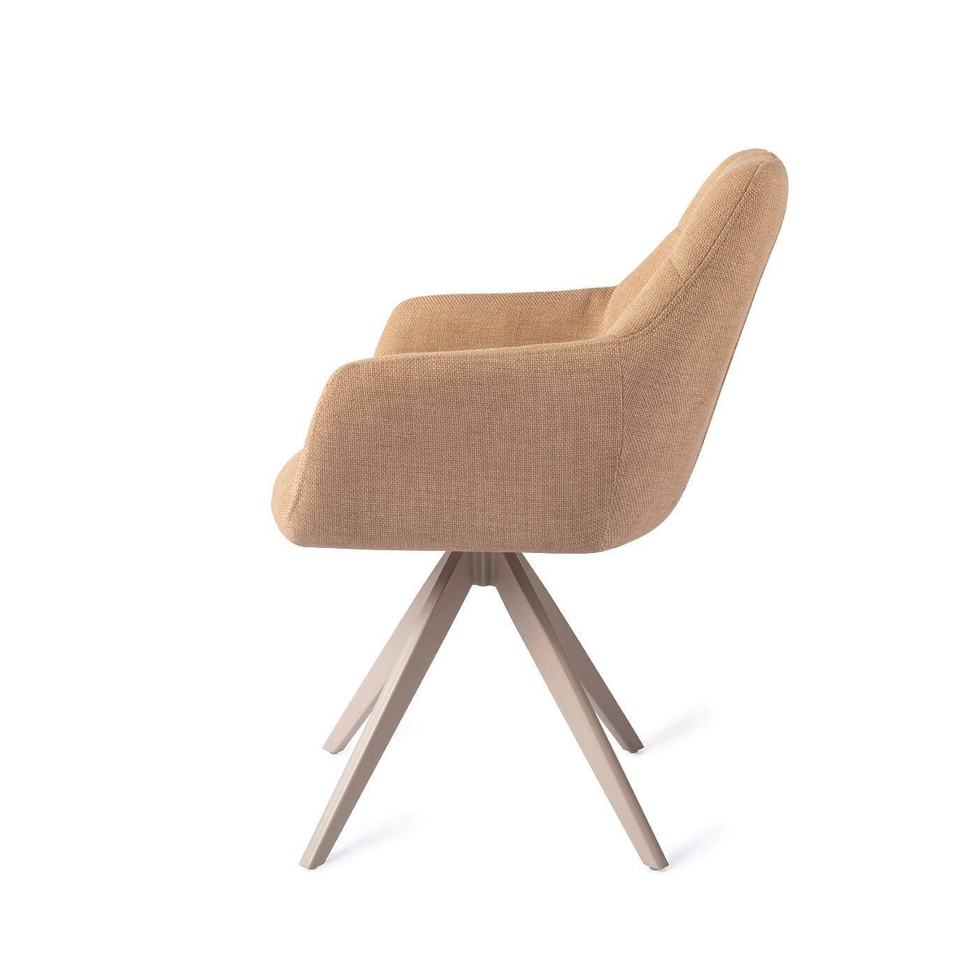Jesper Home Draaibare Eetkamerstoel 'Noto' Turn Beige, kleur Toasted Toffee