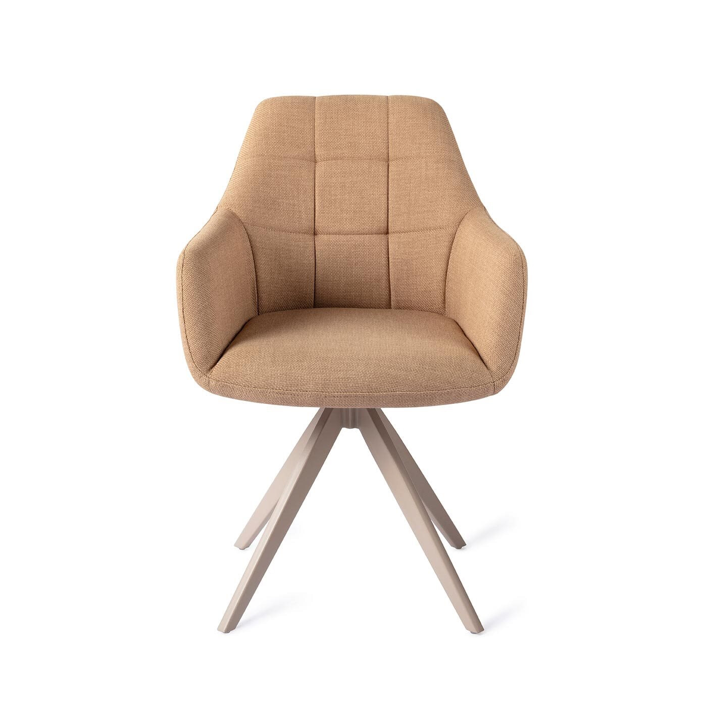 Jesper Home Draaibare Eetkamerstoel 'Noto' Turn Beige, kleur Toasted Toffee