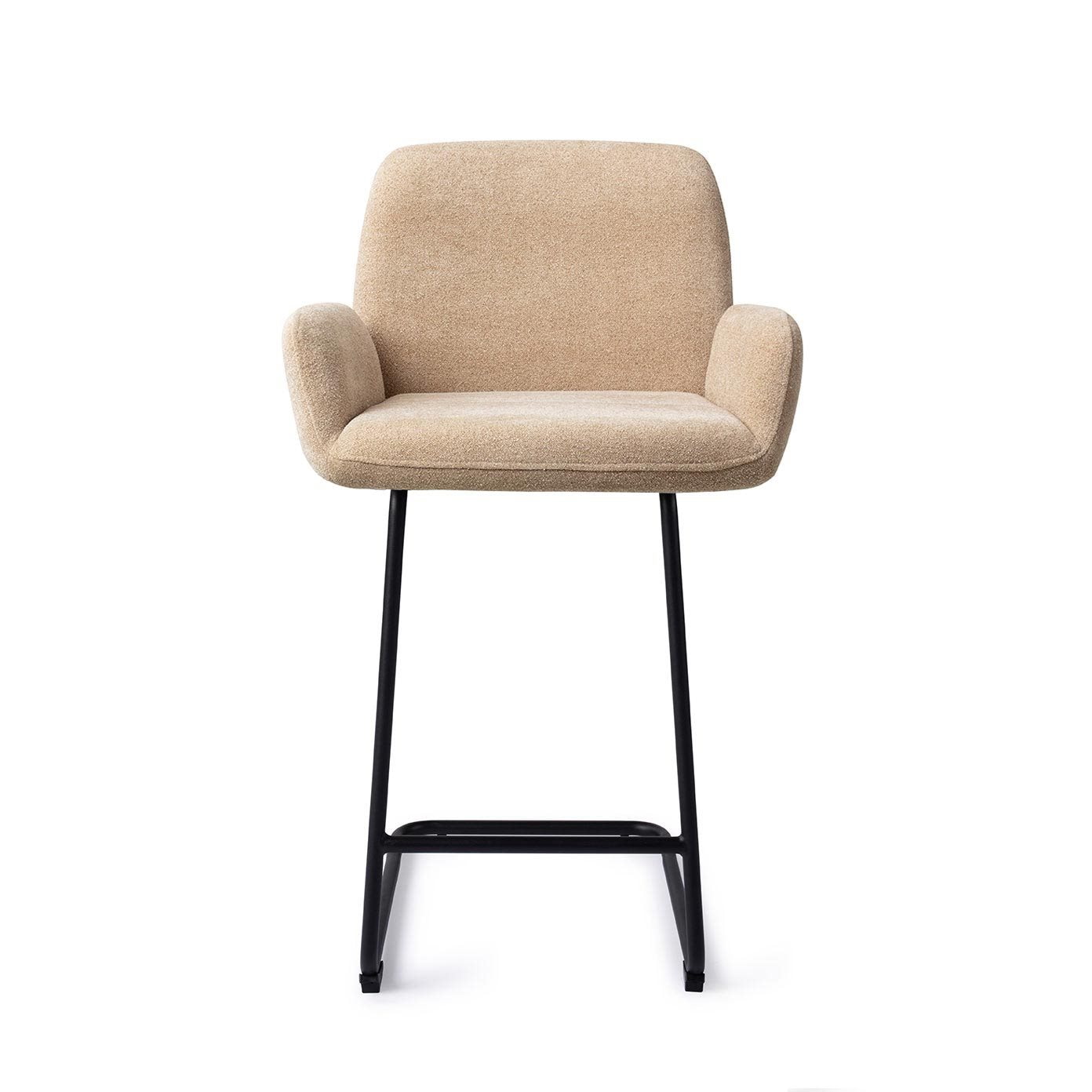 Jesper Home Barkruk 'Misaki' Arch Black, kleur Funky Fudge (zithoogte 66cm)