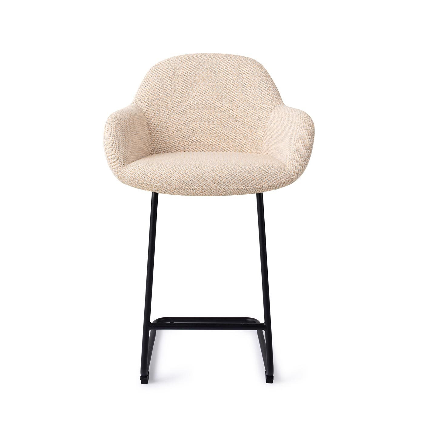 Jesper Home Barkruk 'Kushi' Arch Black, kleur Trouty Tinge (zithoogte 68cm)