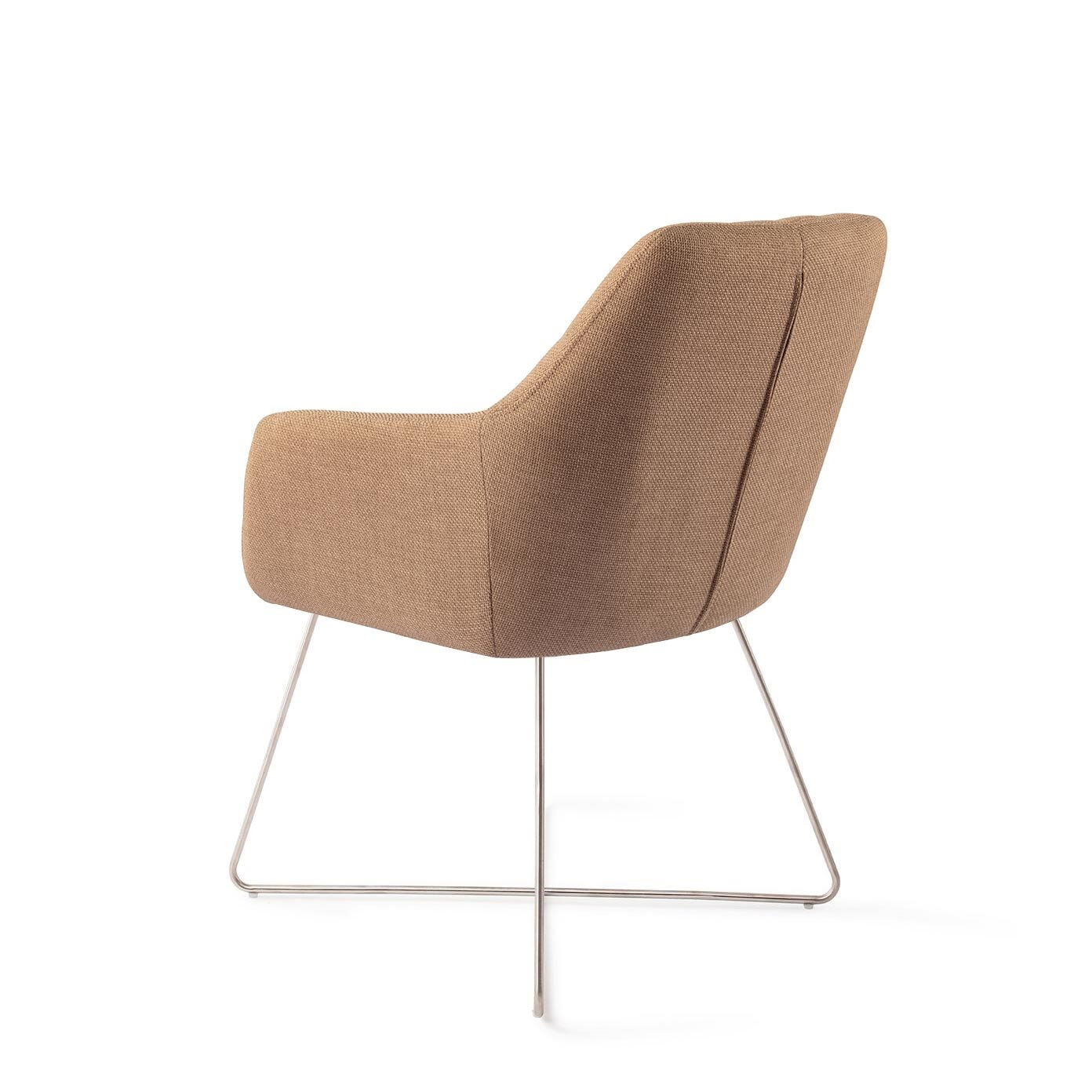 Jesper Home Eetkamerstoel 'Noto' Cross Steel, kleur Toasted Toffee