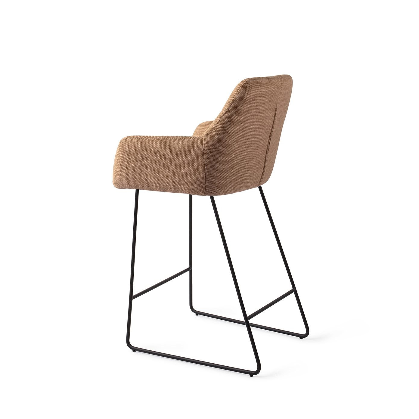Jesper Home Barkruk 'Noto' Slide Black, kleur Toasted Toffee (zithoogte 65cm)