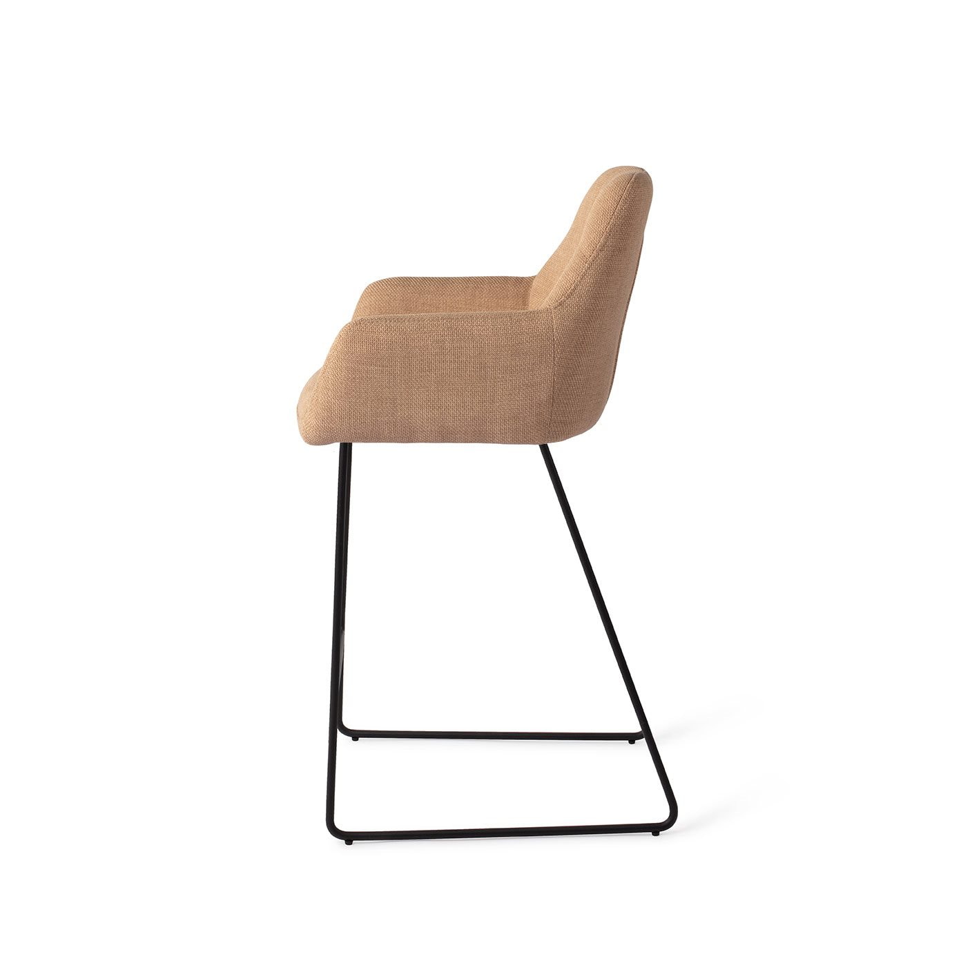 Jesper Home Barkruk 'Noto' Slide Black, kleur Toasted Toffee (zithoogte 65cm)