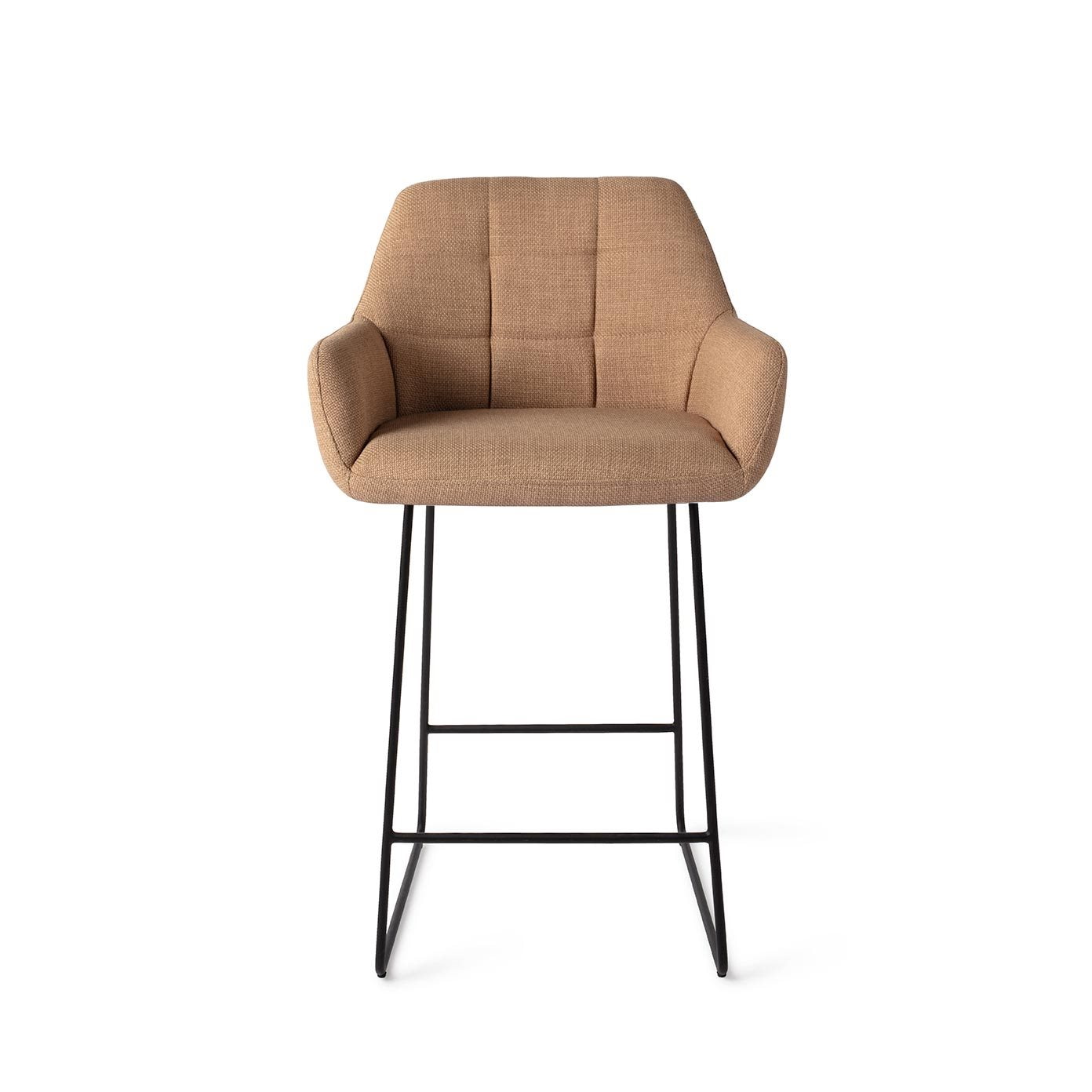 Jesper Home Barkruk 'Noto' Slide Black, kleur Toasted Toffee (zithoogte 65cm)