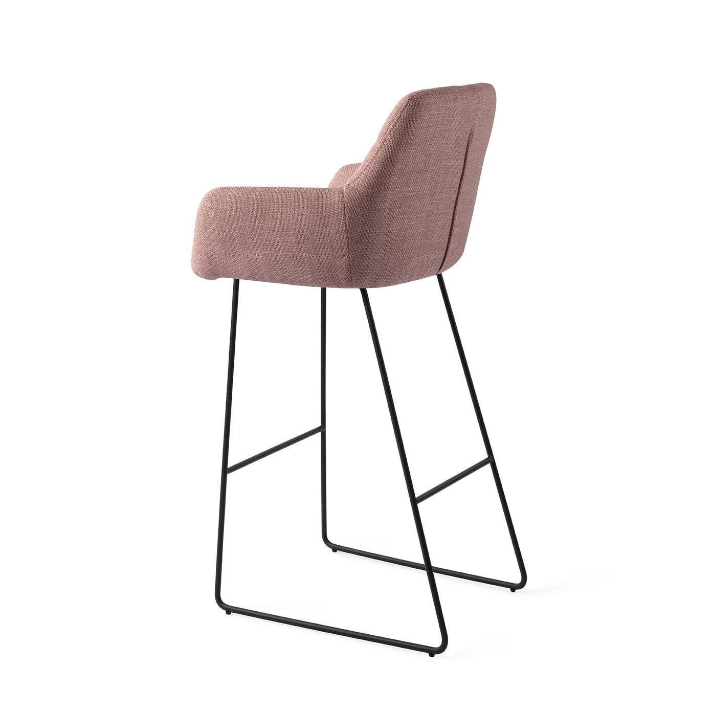 Jesper Home Barkruk 'Noto' Slide Black, kleur Vintage Rose (zithoogte 75cm)