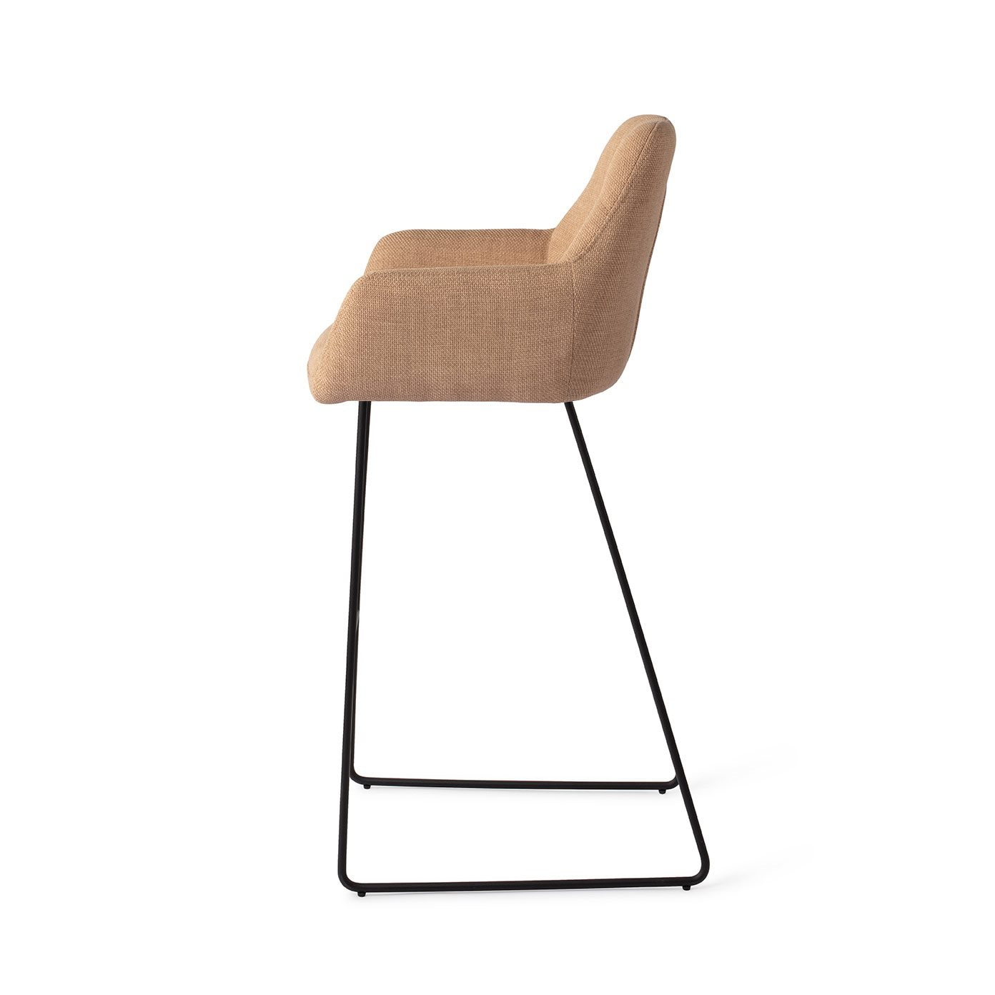 Jesper Home Barkruk 'Noto' Slide Black, kleur Toasted Toffee (zithoogte 75cm)