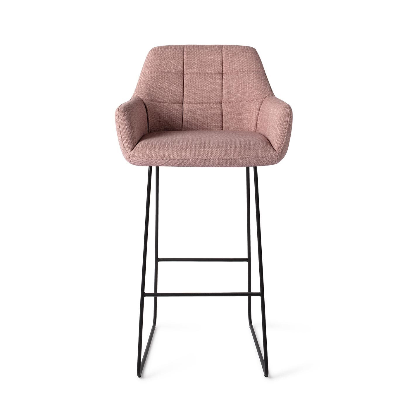 Jesper Home Barkruk 'Noto' Slide Black, kleur Vintage Rose (zithoogte 75cm)