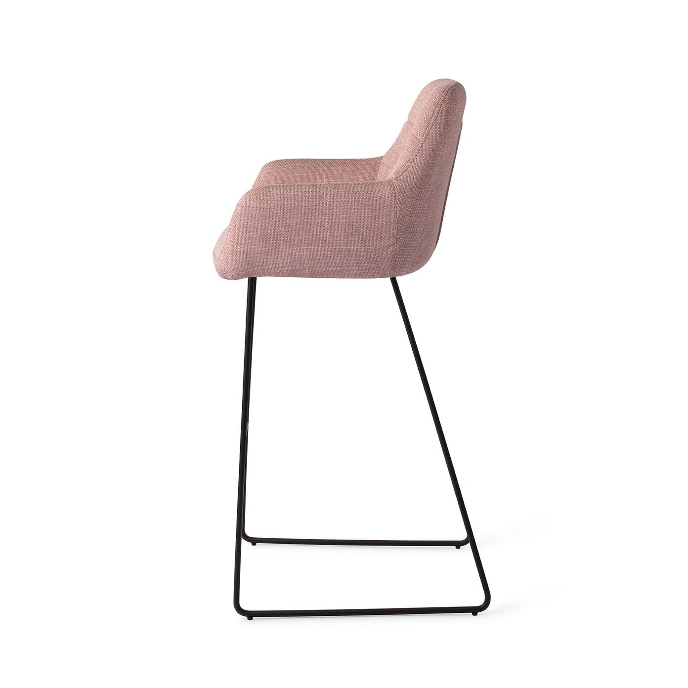 Jesper Home Barkruk 'Noto' Slide Black, kleur Vintage Rose (zithoogte 75cm)