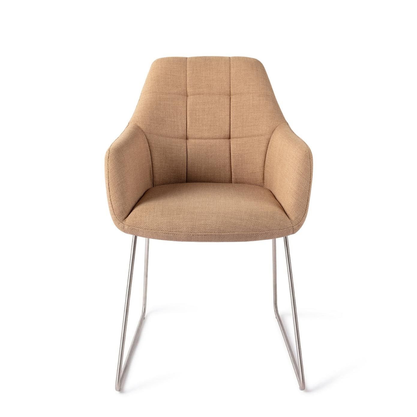 Jesper Home Eetkamerstoel 'Noto' Slide Steel, kleur Toasted Toffee