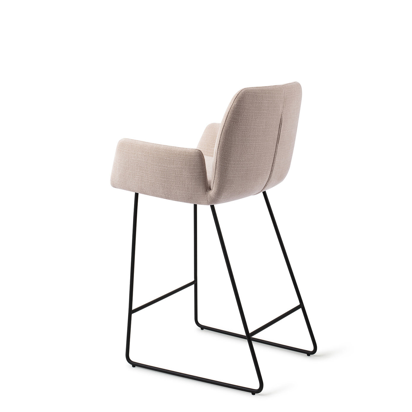 Jesper Home Barstoel 'Misaki' Slide Black, kleur Sand Strand (zithoogte 66cm)