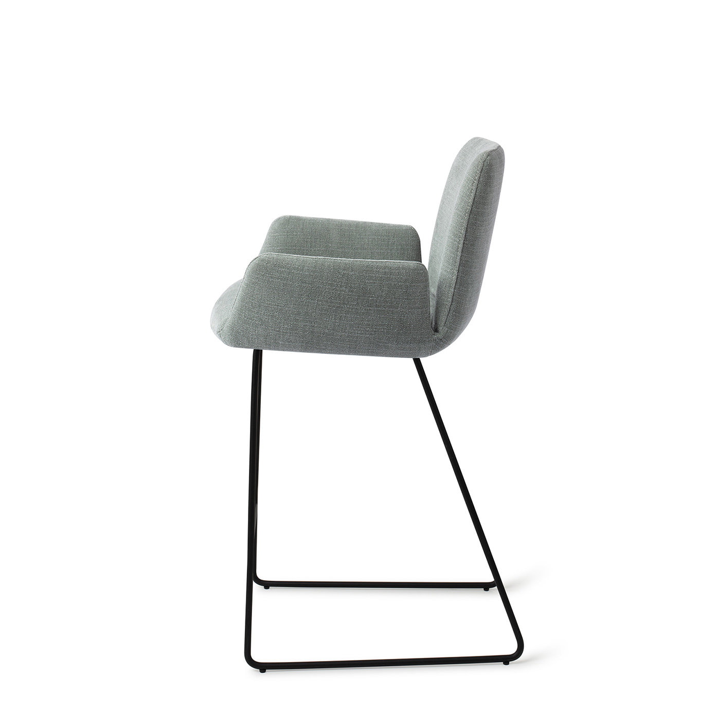 Jesper Home Barstoel 'Misaki' Slide Black, kleur Breezy Blue (zithoogte 65cm)