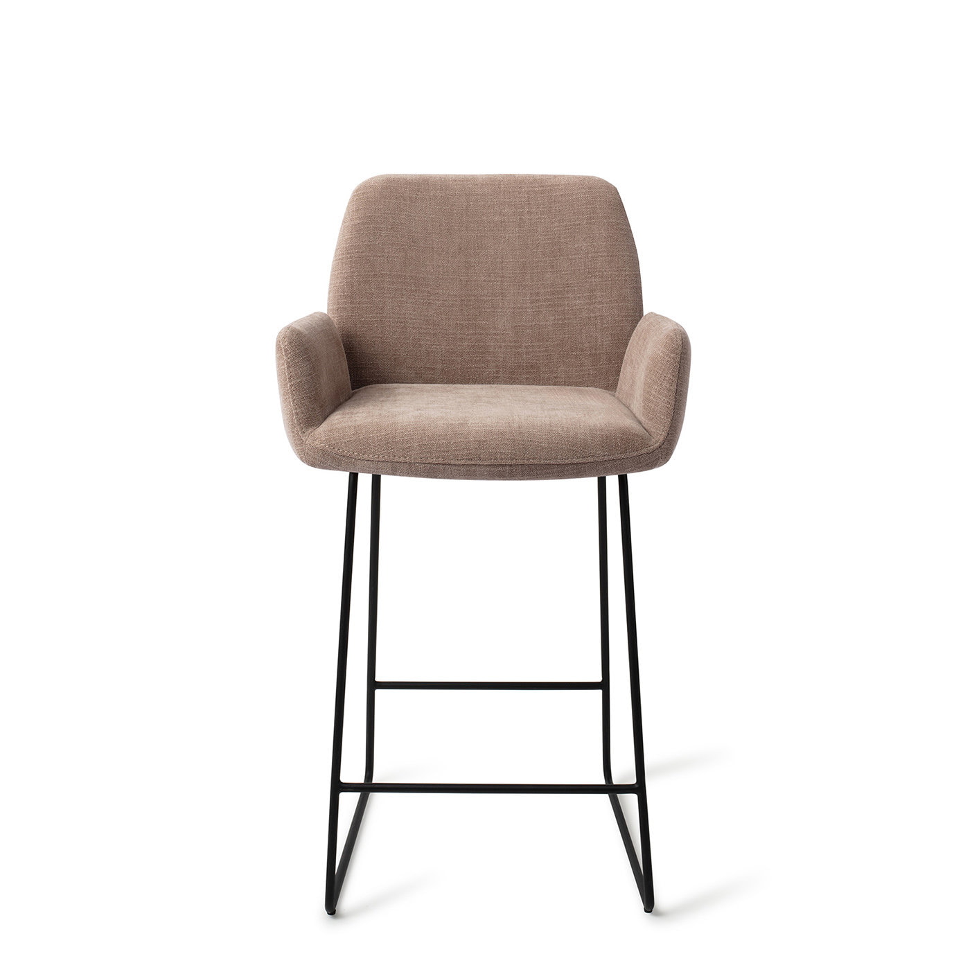 Jesper Home Barstoel 'Misaki' Slide Black, kleur Mocha Mist (zithoogte 66cm)