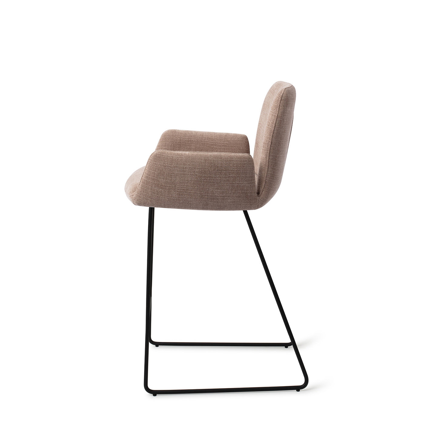 Jesper Home Barstoel 'Misaki' Slide Black, kleur Mocha Mist (zithoogte 66cm)