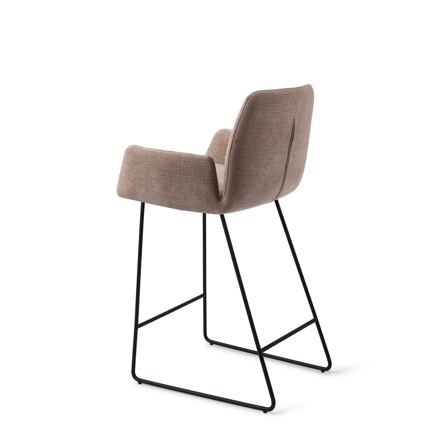 Jesper Home Barstoel 'Misaki' Slide Black, kleur Mocha Mist (zithoogte 66cm)