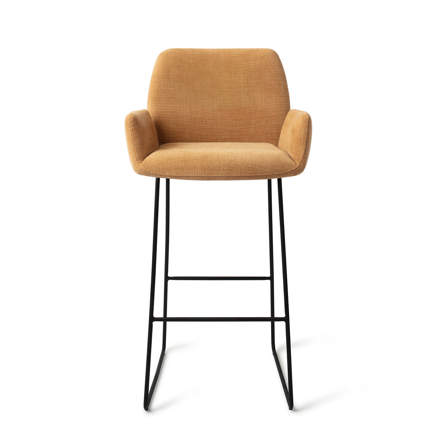 Jesper Home Barkruk 'Misaki' Slide Black, kleur Honey Harvest (zithoogte 75cm)