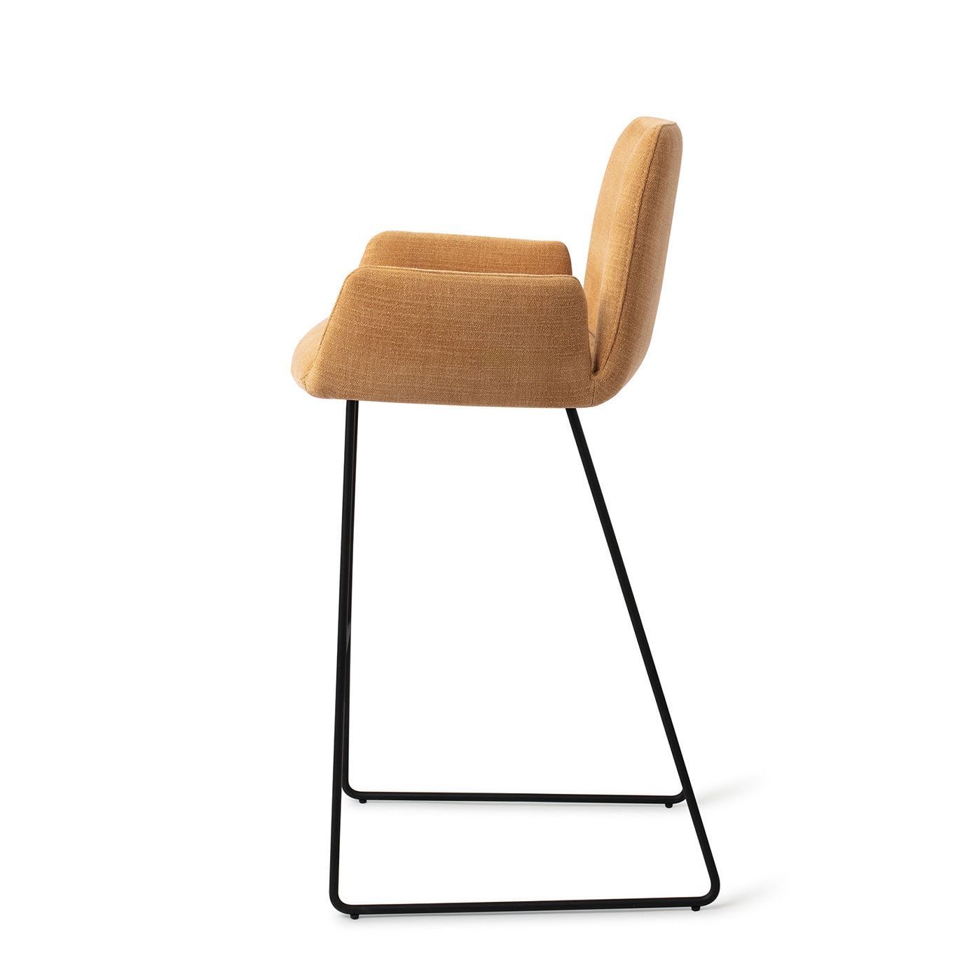 Jesper Home Barkruk 'Misaki' Slide Black, kleur Honey Harvest (zithoogte 75cm)