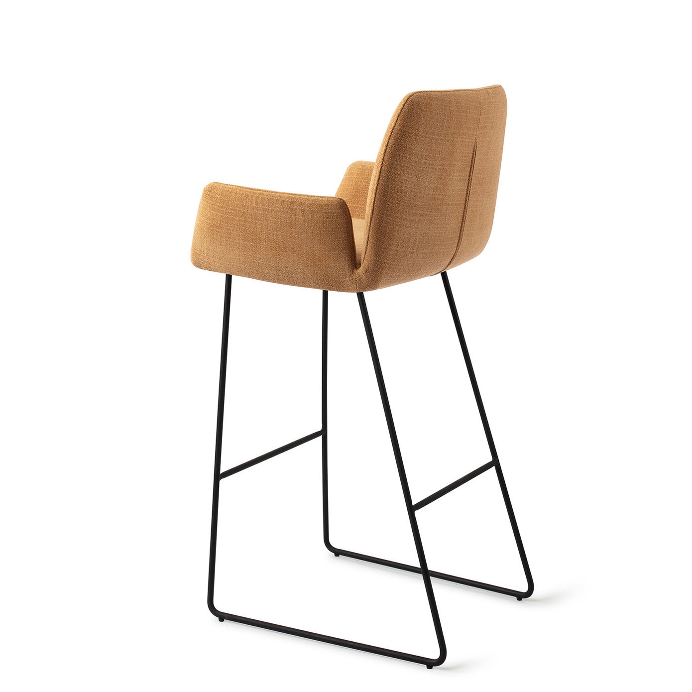 Jesper Home Barkruk 'Misaki' Slide Black, kleur Honey Harvest (zithoogte 75cm)