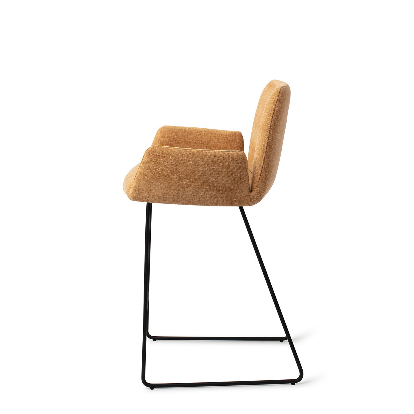 Jesper Home Barstoel 'Misaki' Slide Black, kleur Honey Harvest (zithoogte 65cm)