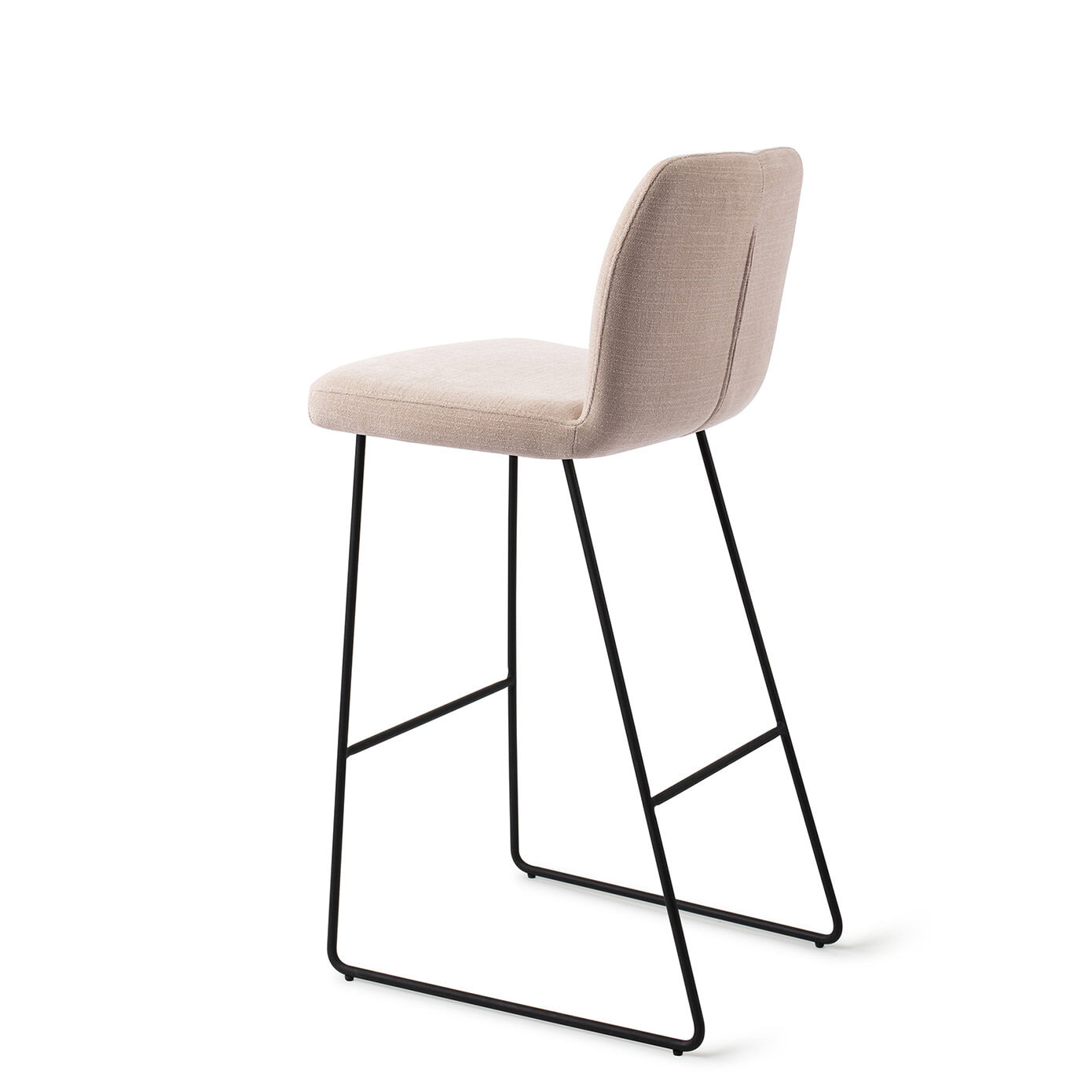 Jesper Home Barkruk 'Ikata' Slide Black, kleur Sand Strand (zithoogte 75cm)