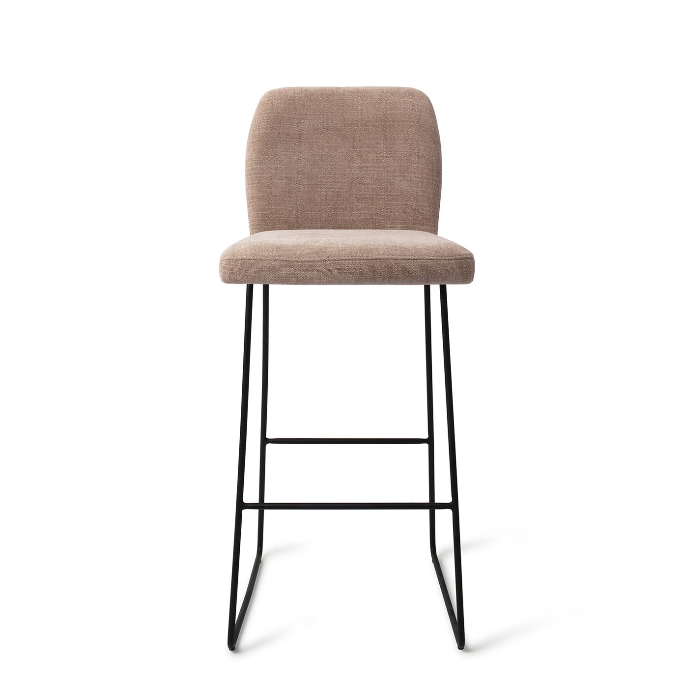 Jesper Home Barkruk 'Ikata' Slide Black, kleur Mocha Mist (zithoogte 75cm)