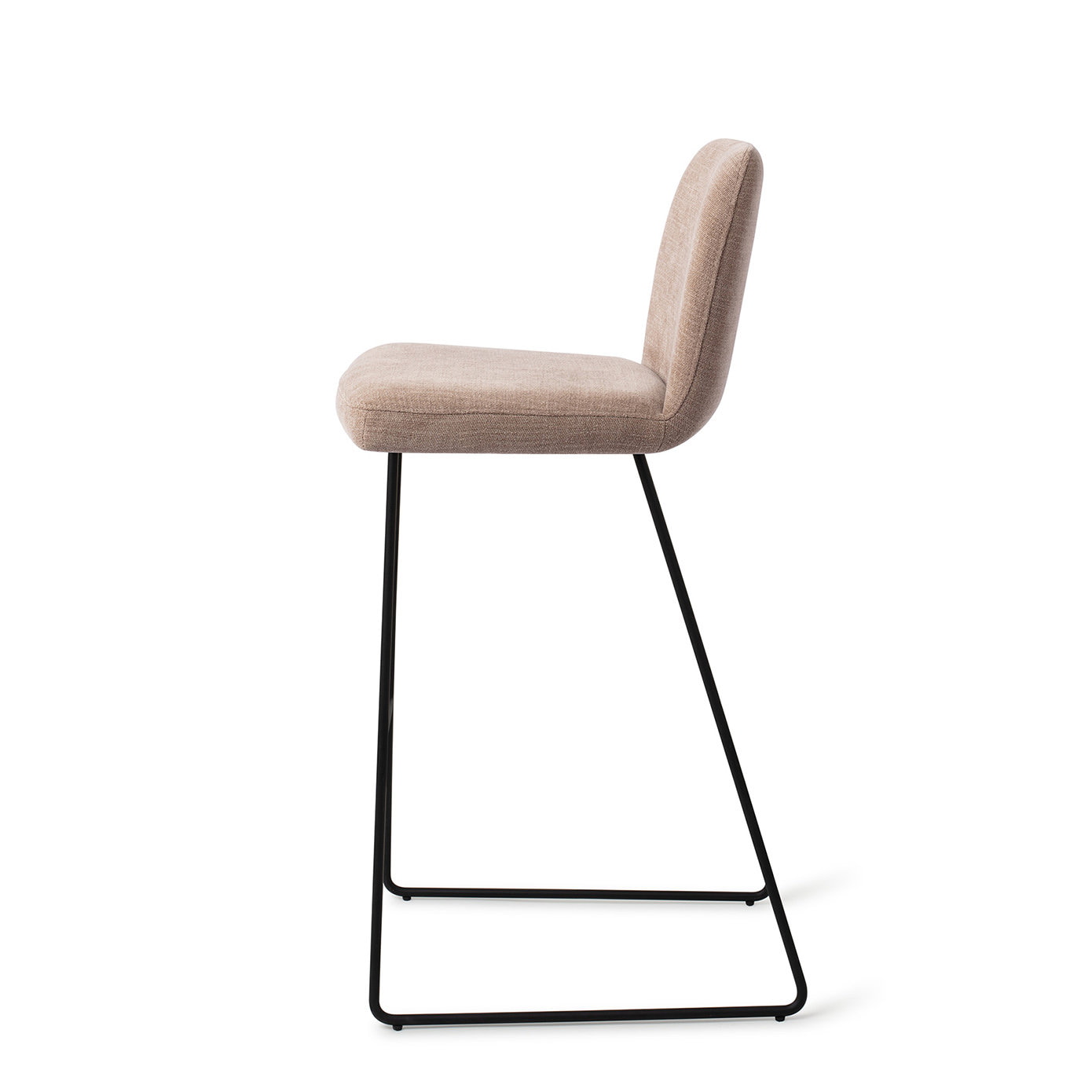 Jesper Home Barkruk 'Ikata' Slide Black, kleur Mocha Mist (zithoogte 75cm)