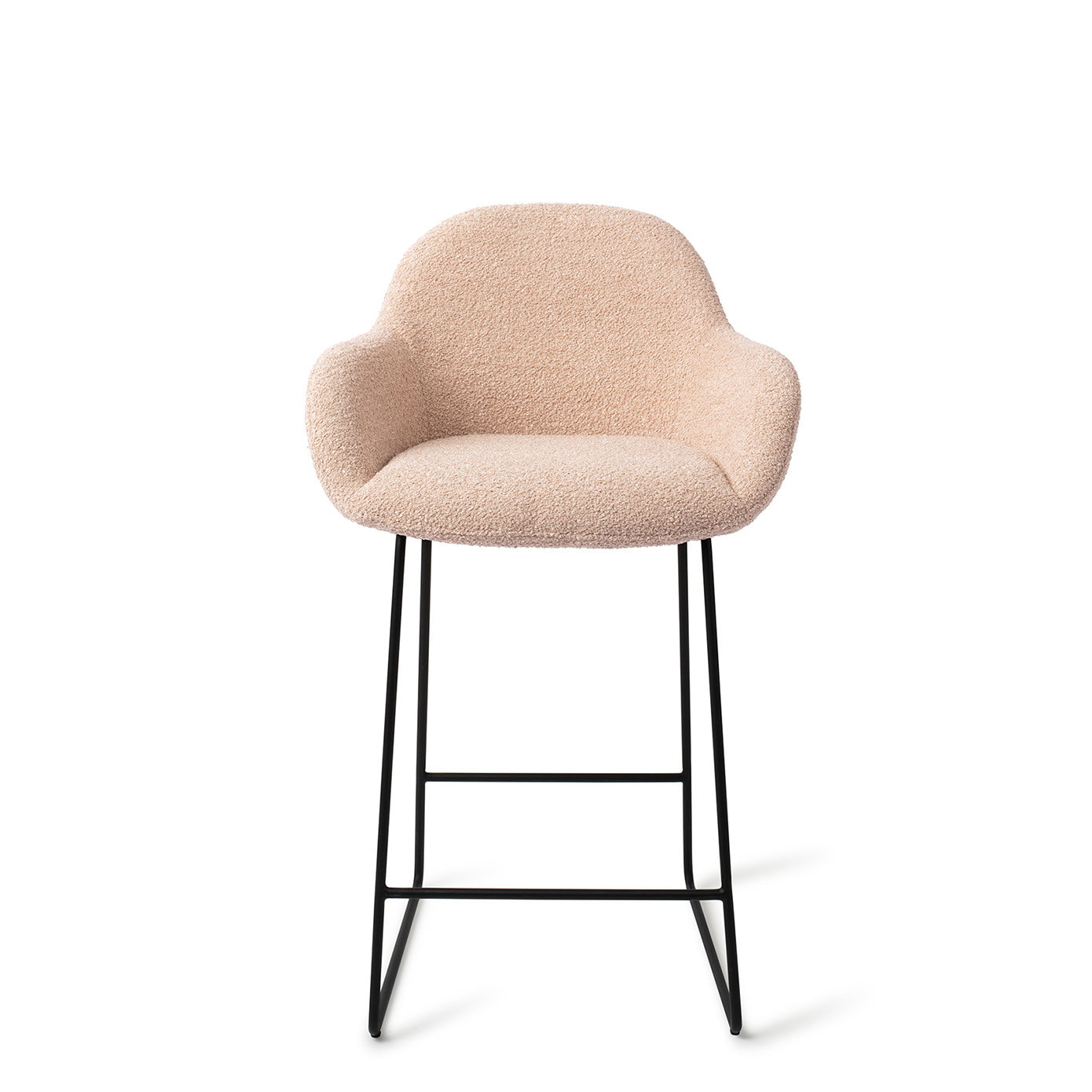 Jesper Home Barstoel 'Kushi' Slide Black, kleur Flax Relax (zithoogte 67cm)
