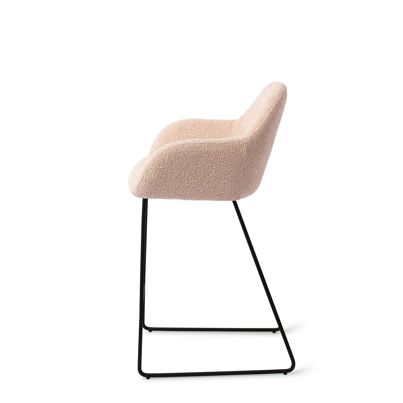 Jesper Home Barstoel 'Kushi' Slide Black, kleur Flax Relax (zithoogte 67cm)